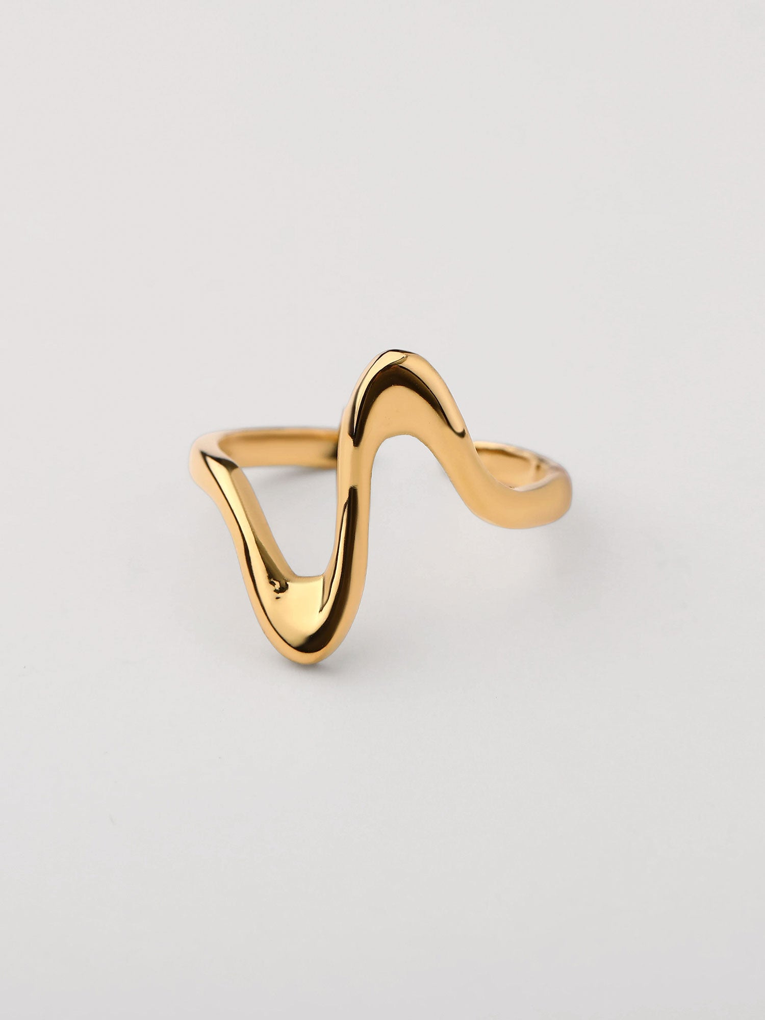 Anel aberto com forma Dourado
