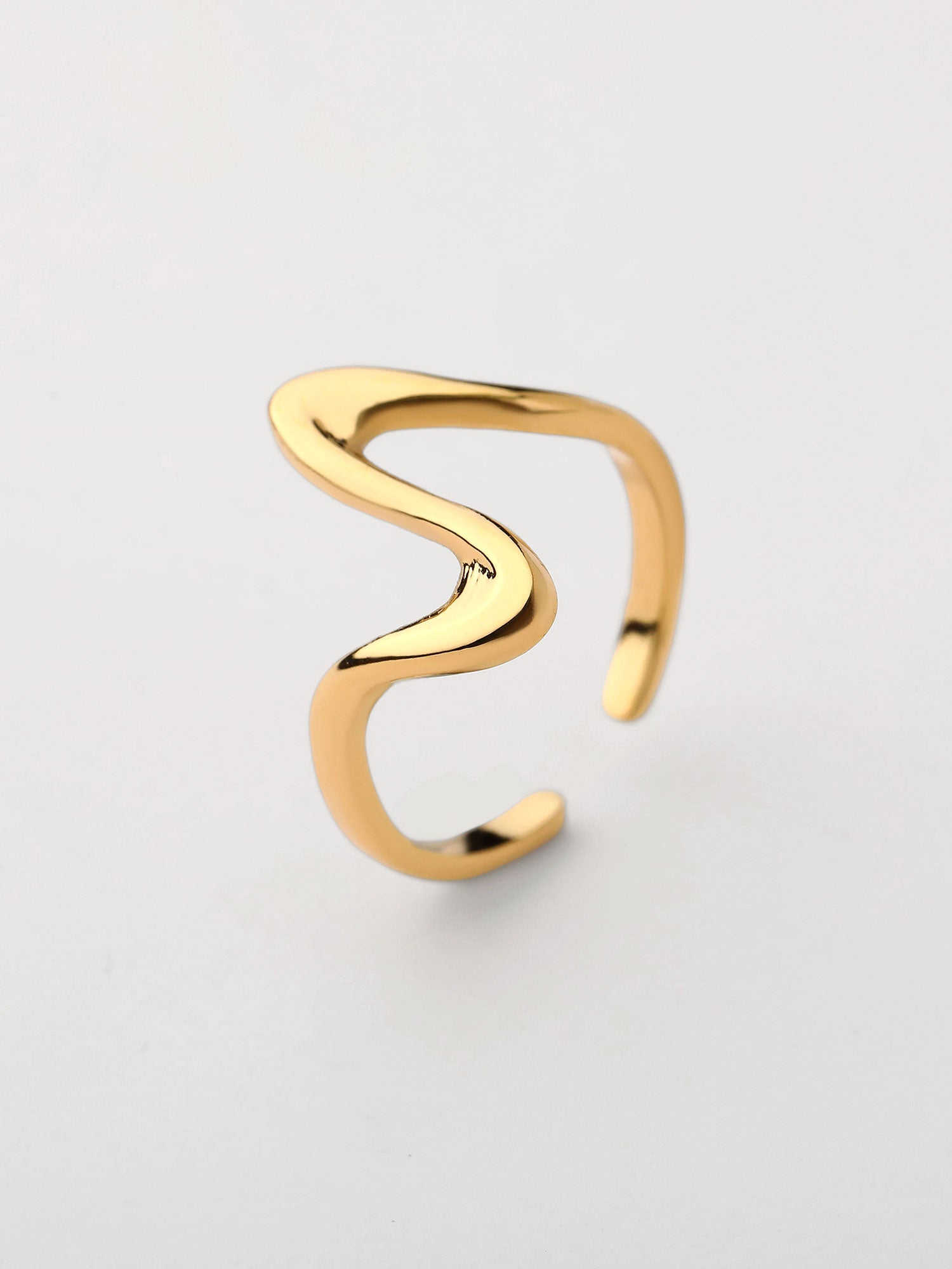 Anel aberto com forma Dourado