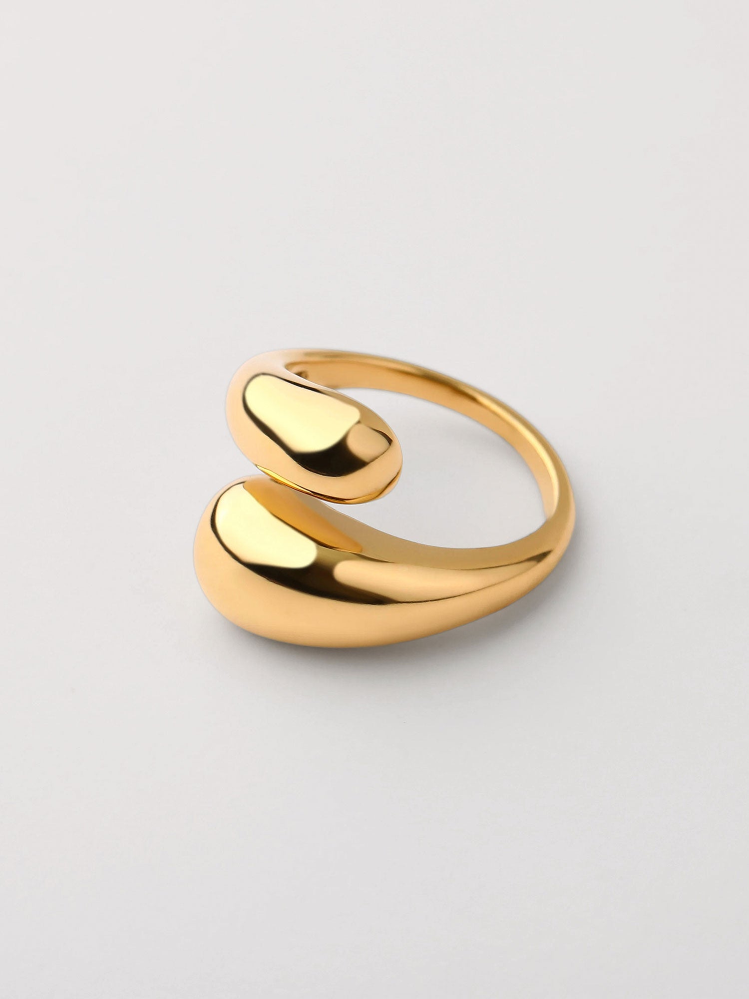 Anel em Forma de Gota Kora Dourado