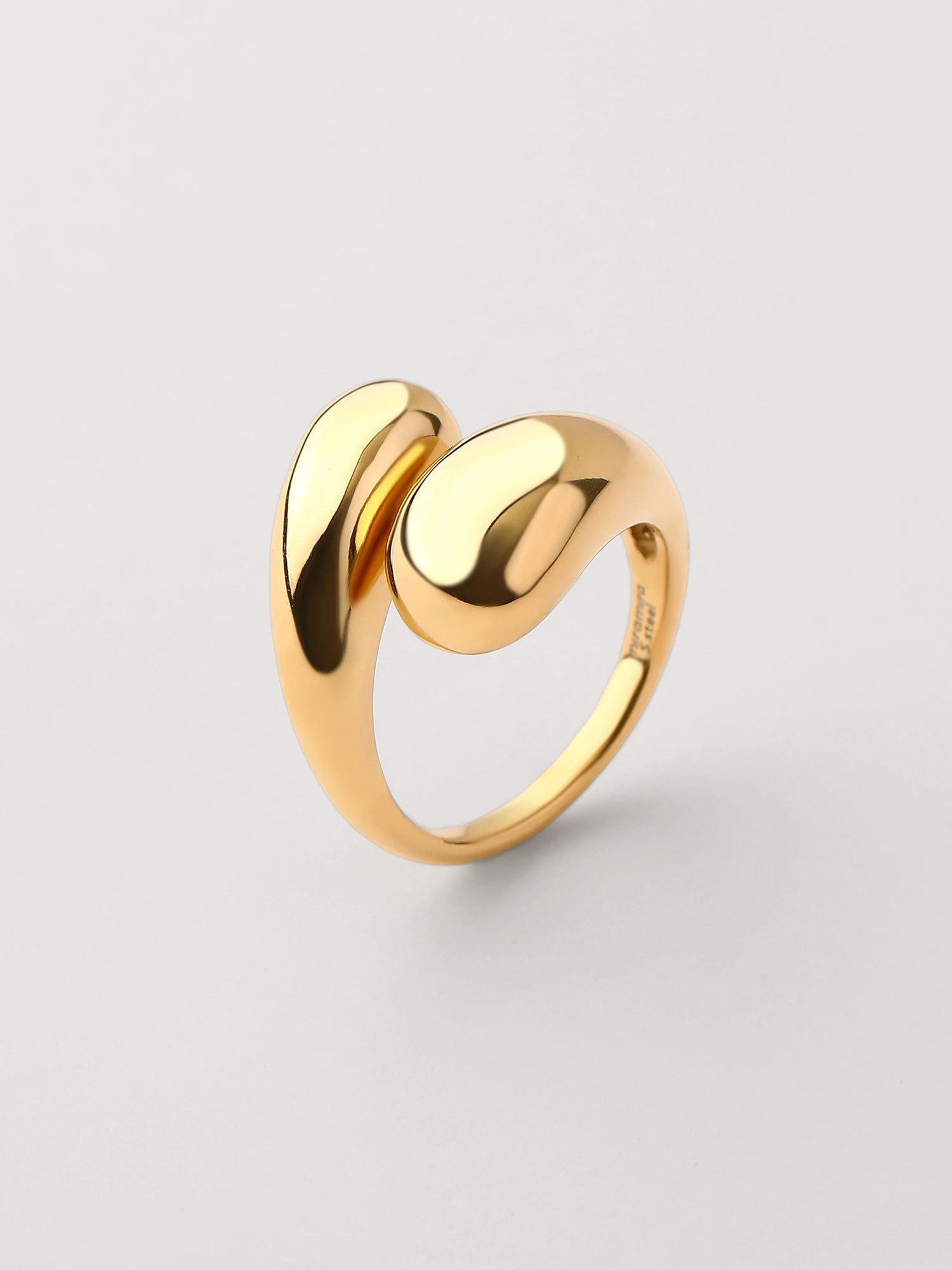 Anel em Forma de Gota Kora Dourado
