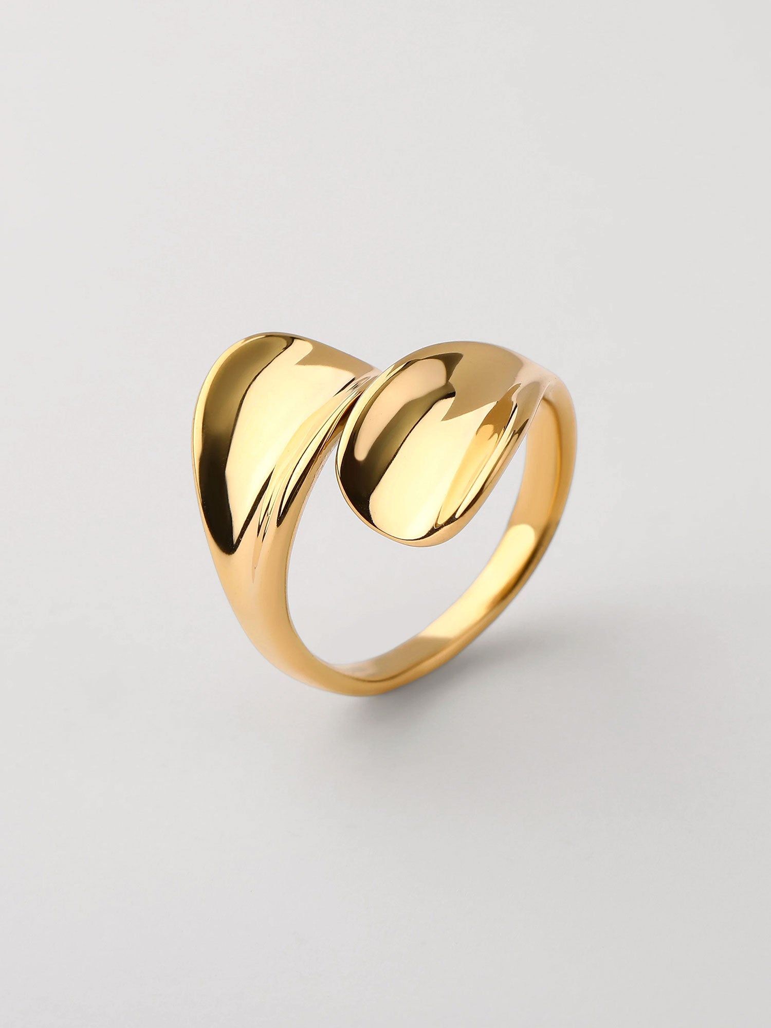 Anel Yara largo dourado