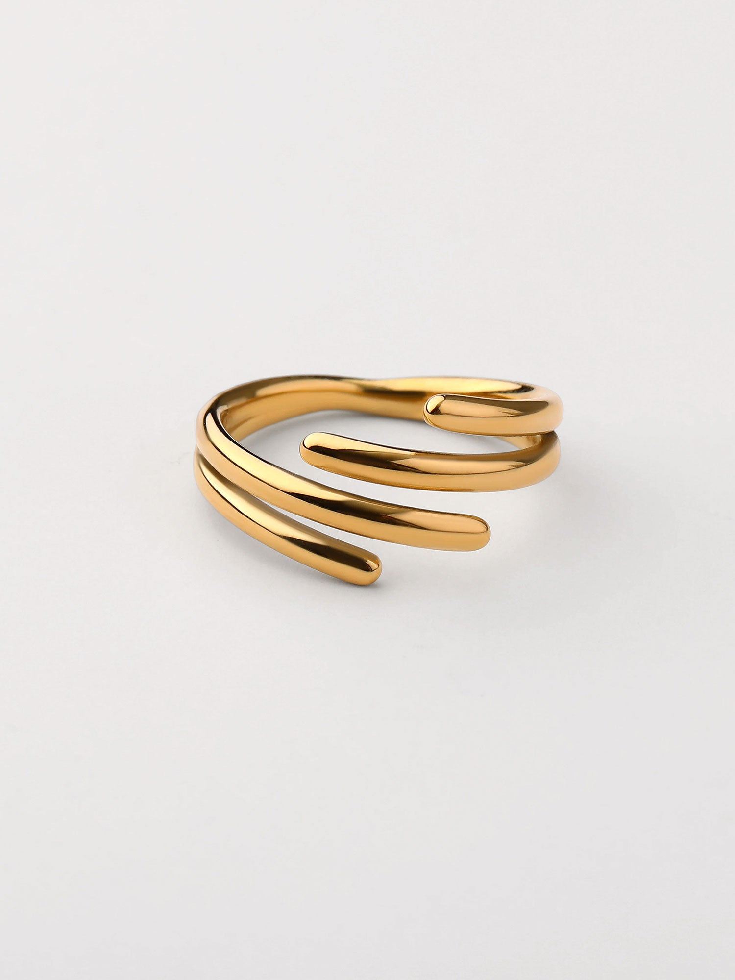 Anel simples com forma Dourado