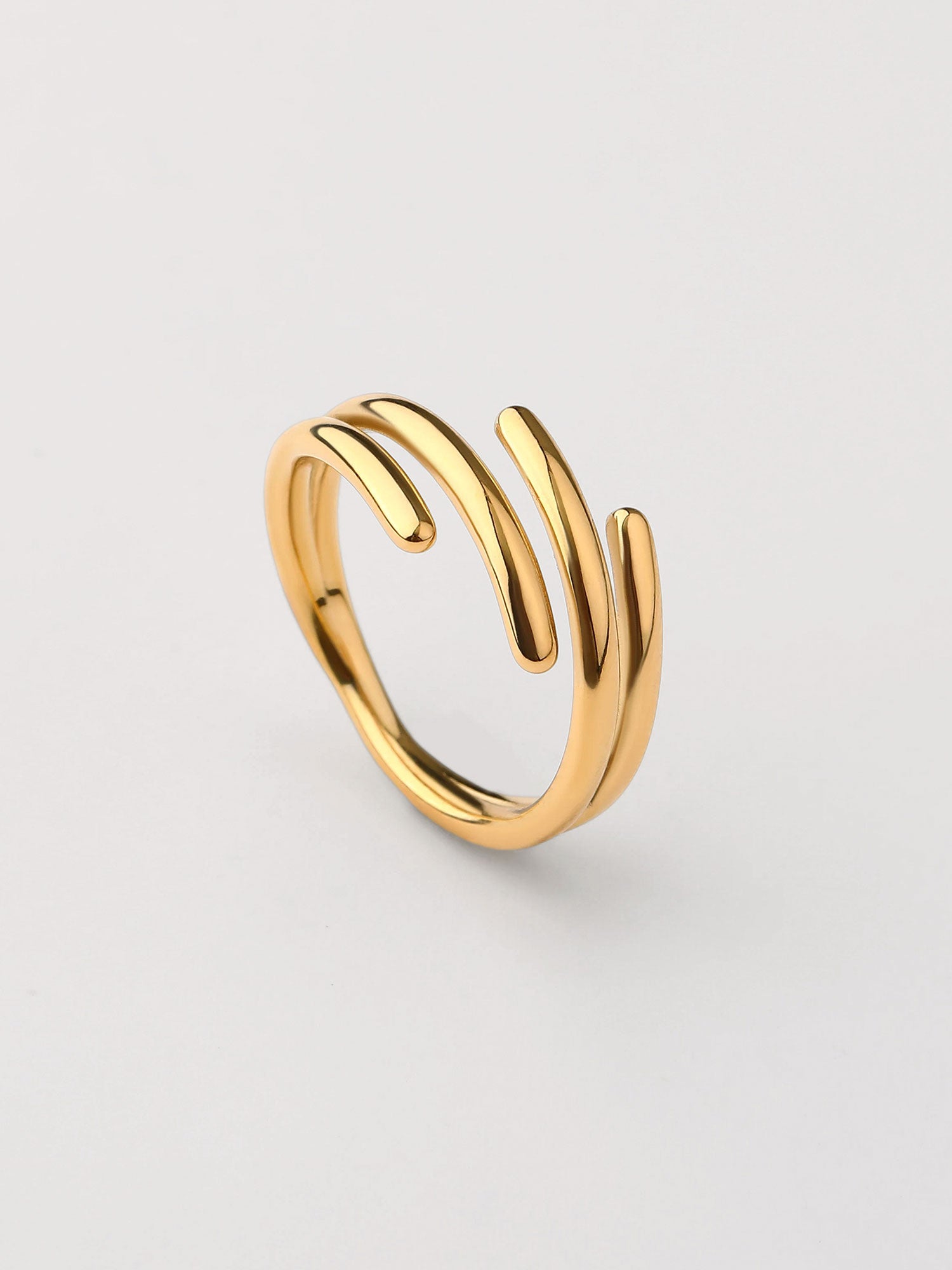 Anel simples com forma Dourado