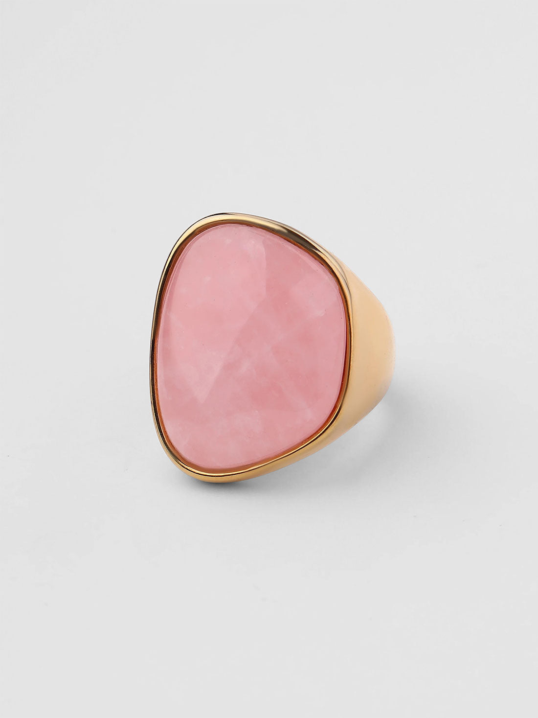 Anel de Sinete Elys Rosa Dourado
