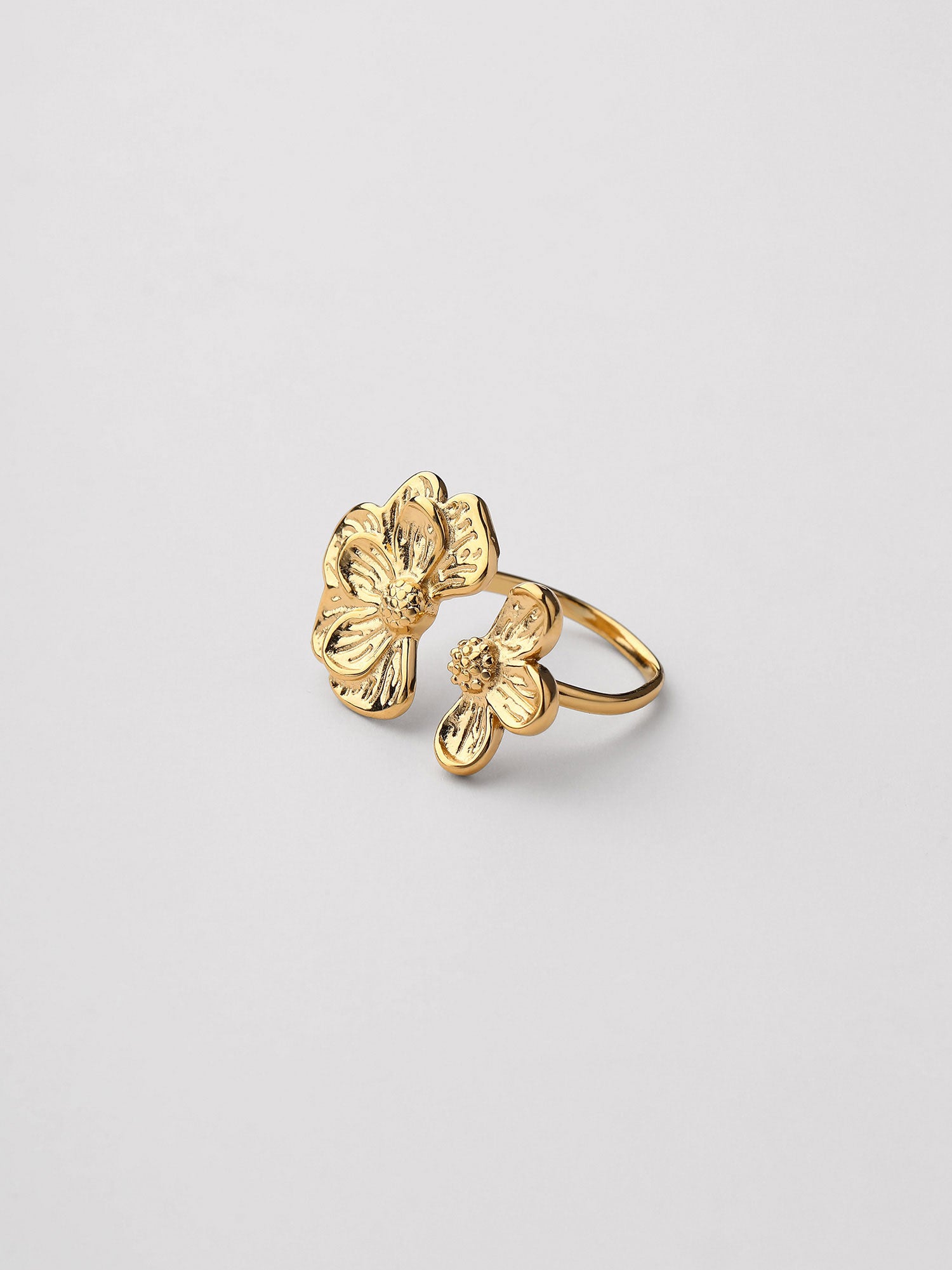 Anel Ajustável Raelia Dourado Minimal Sofisticado