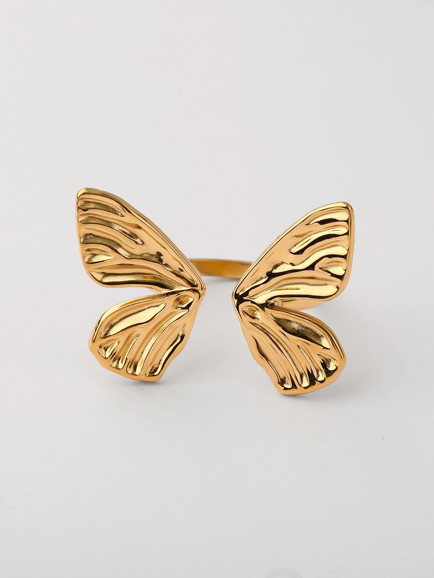 Anel mariposa aberto Dourado