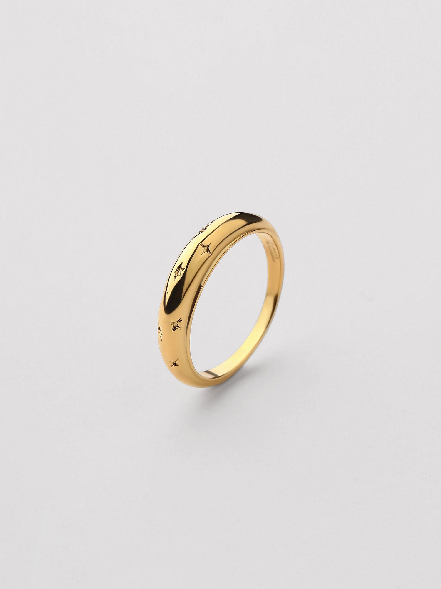 Anillo Calista Zirconia Blanca Dorado