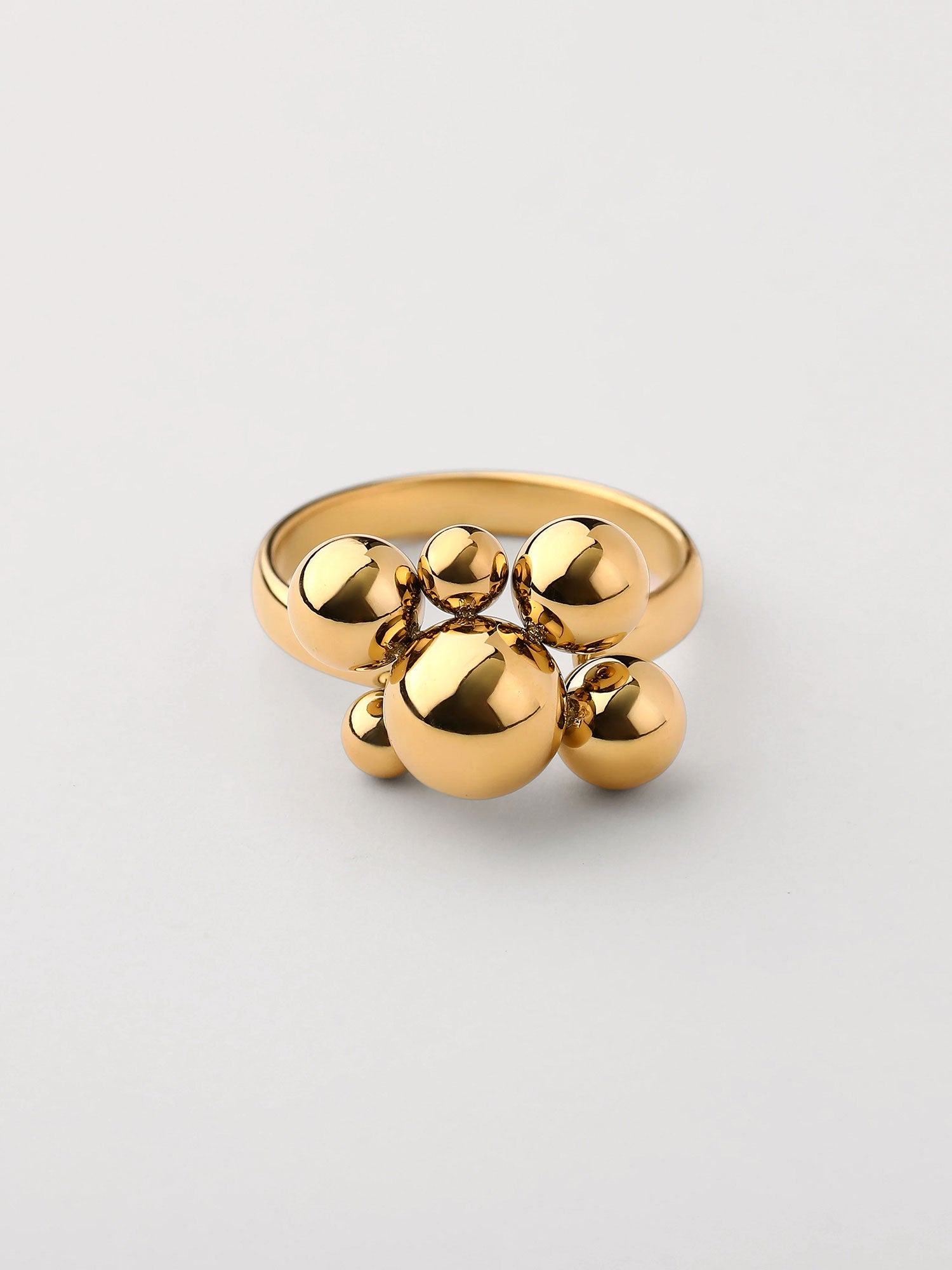 Anel com bolas Dourado