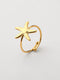 Anel com forma de estrella de mar Dourado