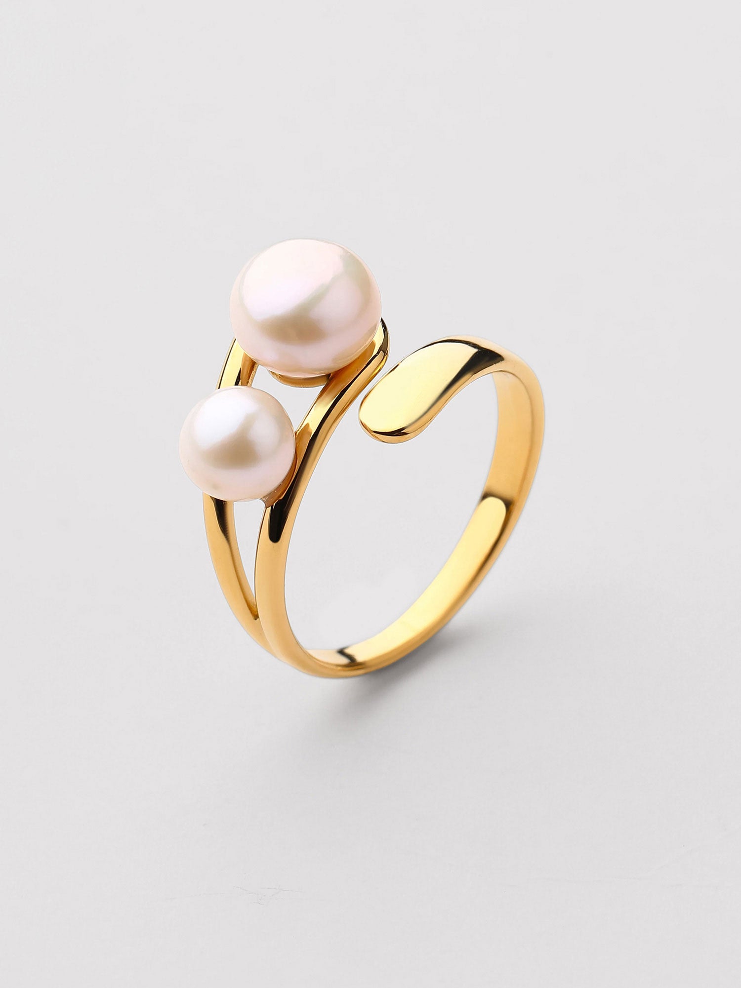 Anel Gaia Ajustável Zircónia Dourado Elegante