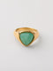 Anel Taliah com Pedra Natural Verde Dourado