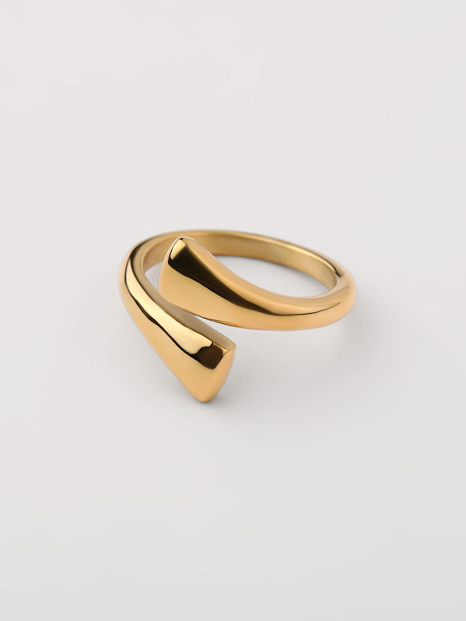Anel aberto com formas Dourado