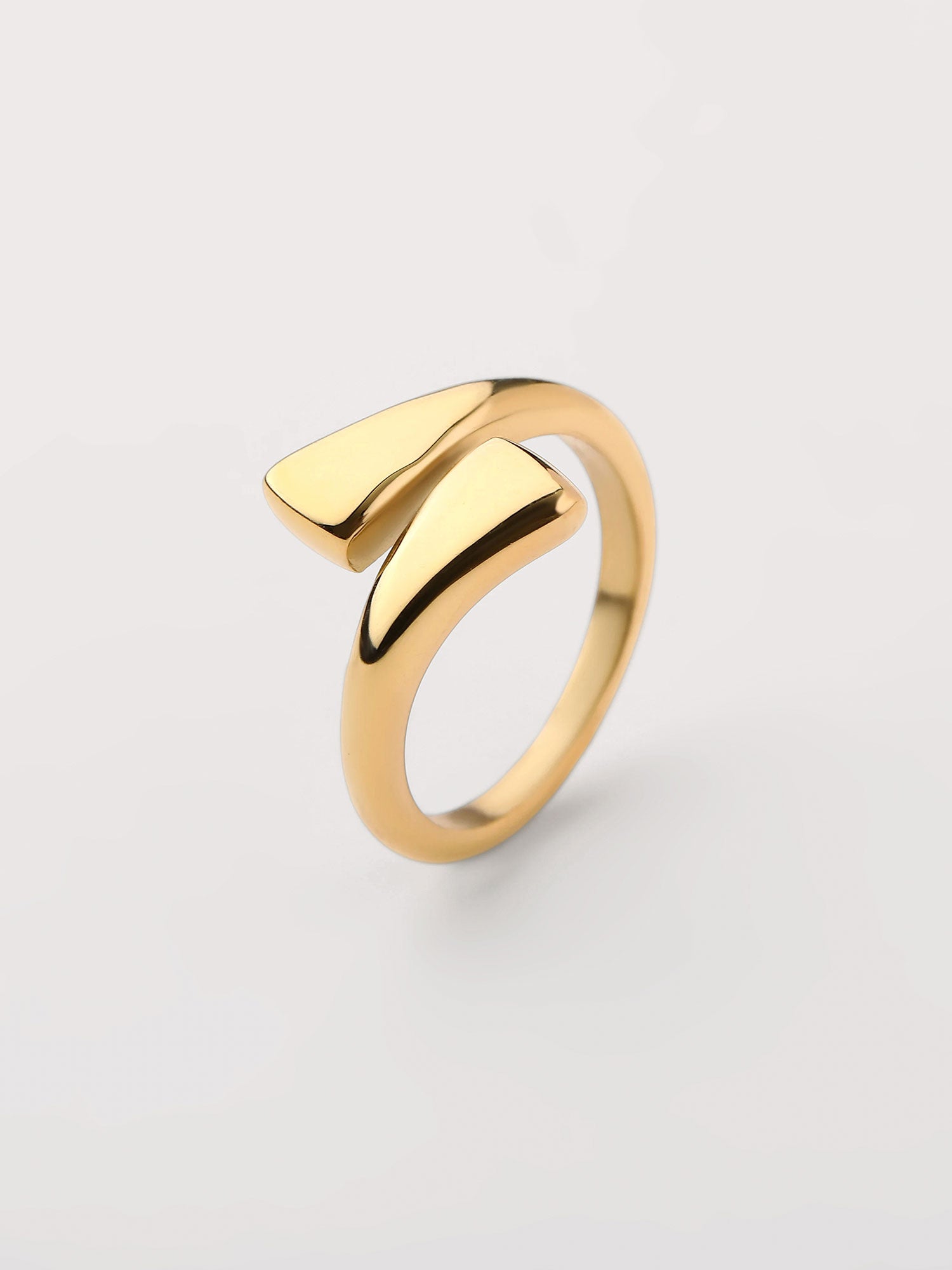 Anel aberto com formas Dourado