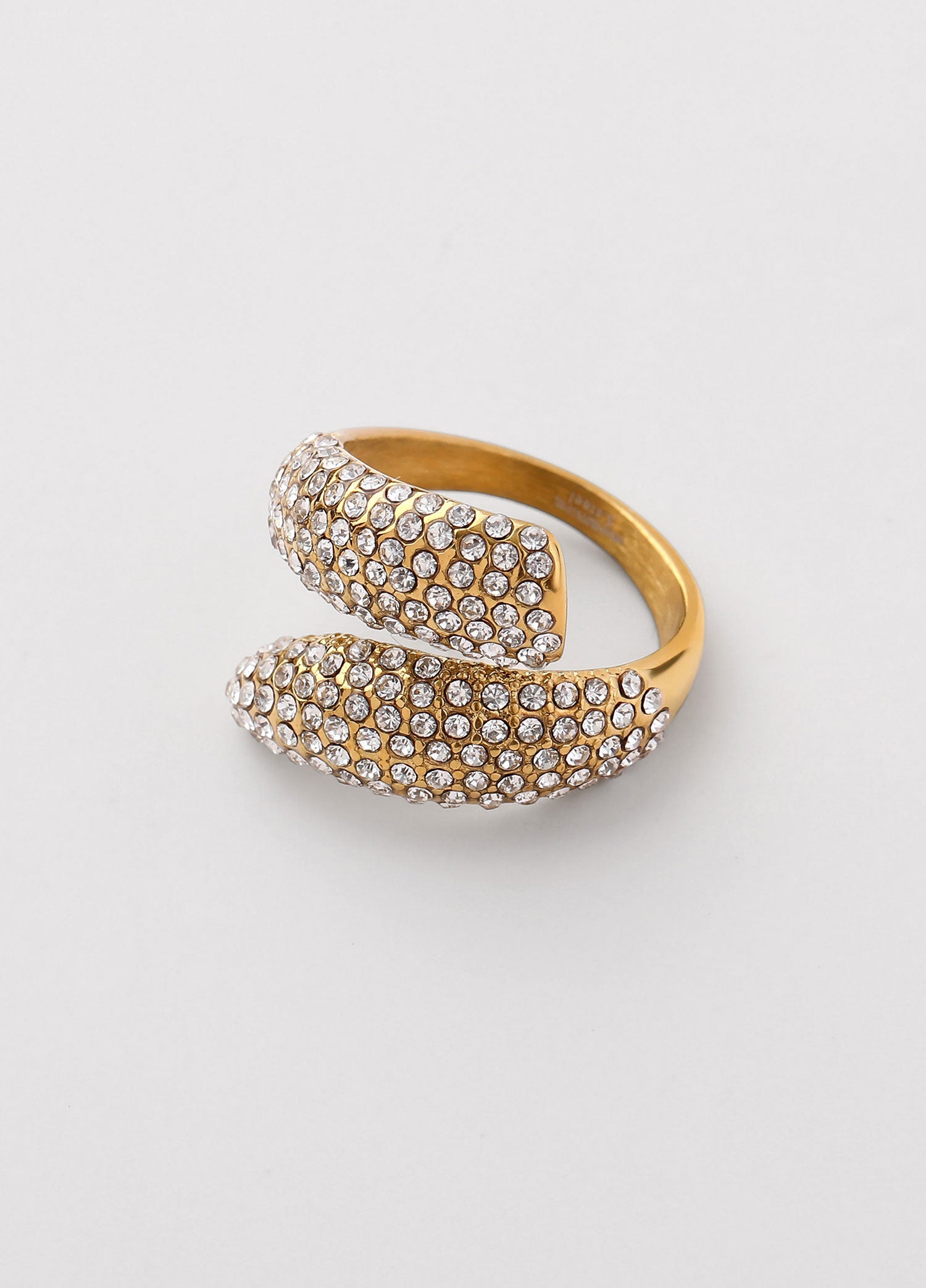Anel com pedras Dourado