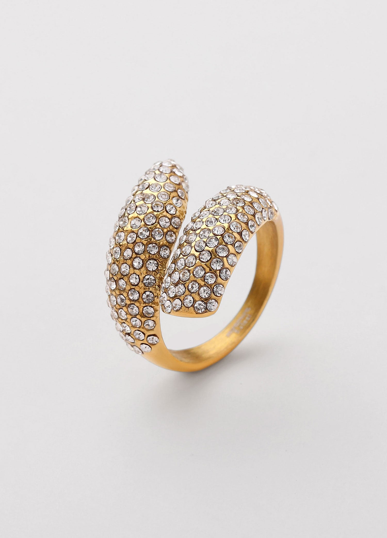 Anel com pedras Dourado