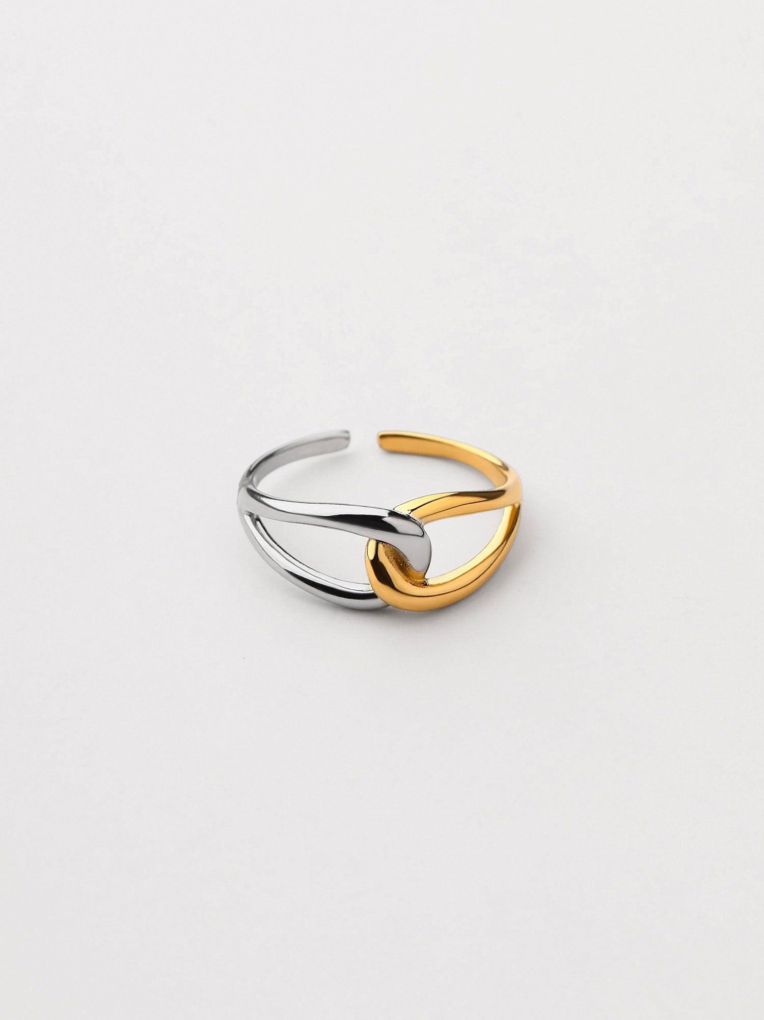 Anel Emani Ajustável Zircónia Dourado Elegante