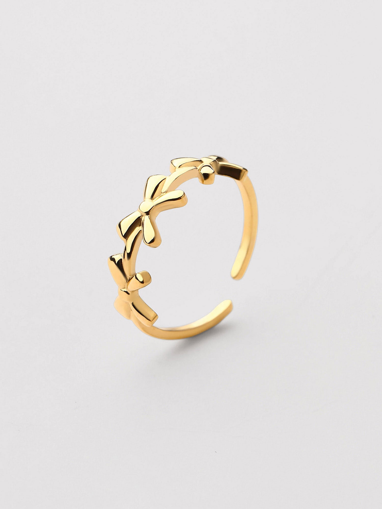 Anillo Ajustable Ondine Dorado Minimal