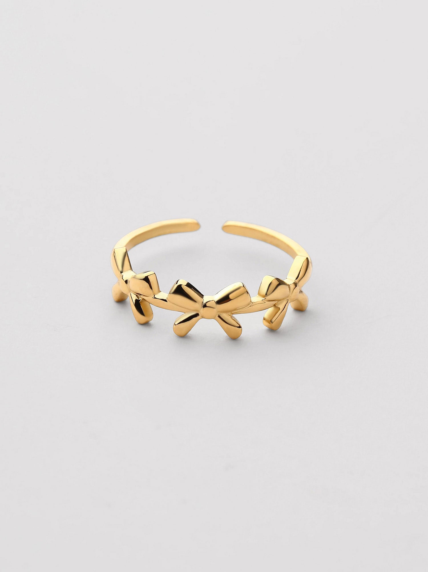 Anillo Ajustable Ondine Dorado Minimal