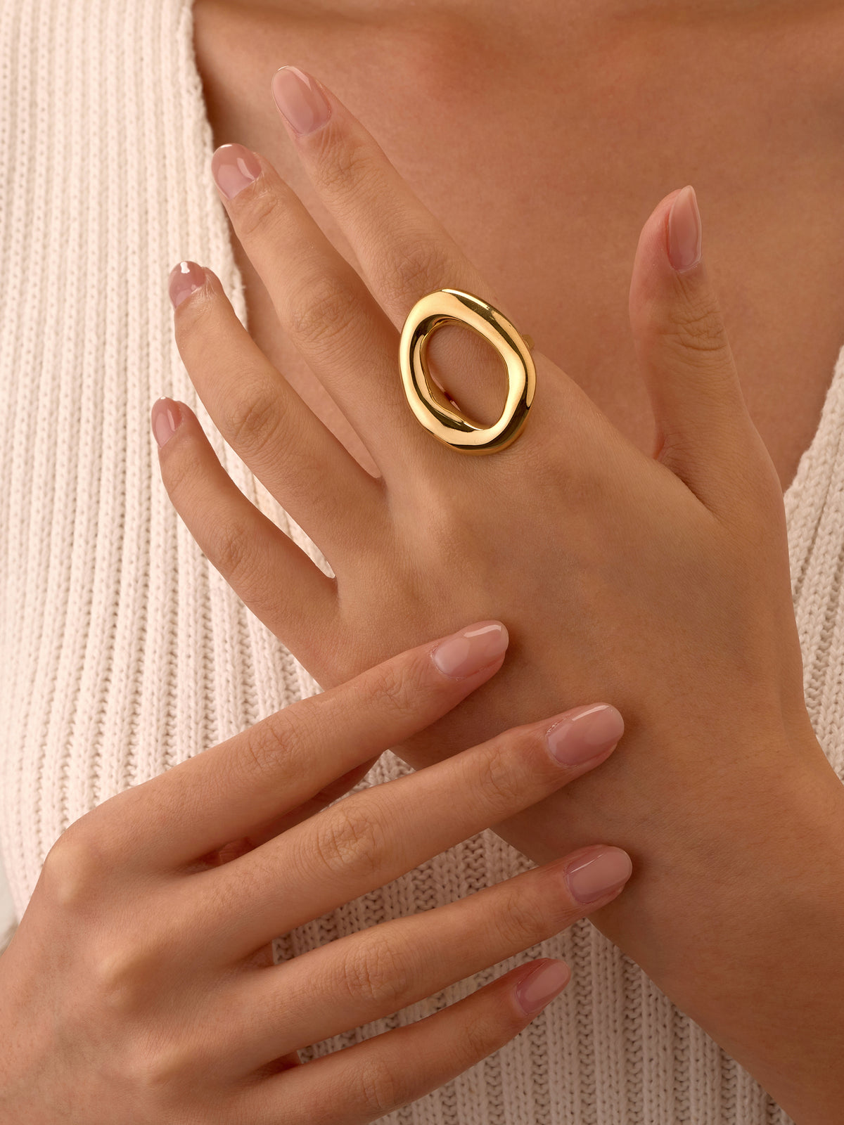 Anel Donna Ajustável Dourado