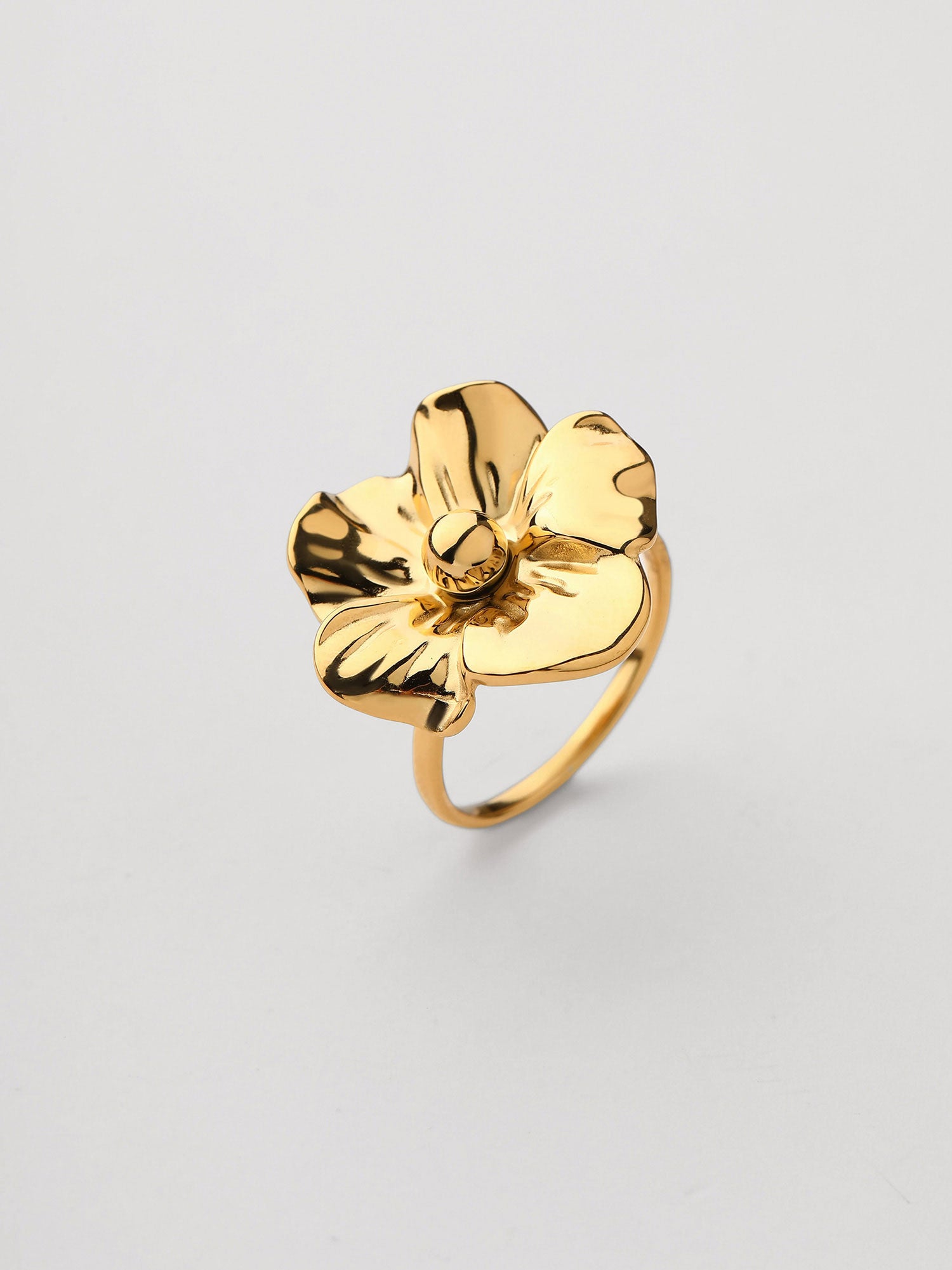 Anel Odina Dourado Ajustável Elegante Intemporal