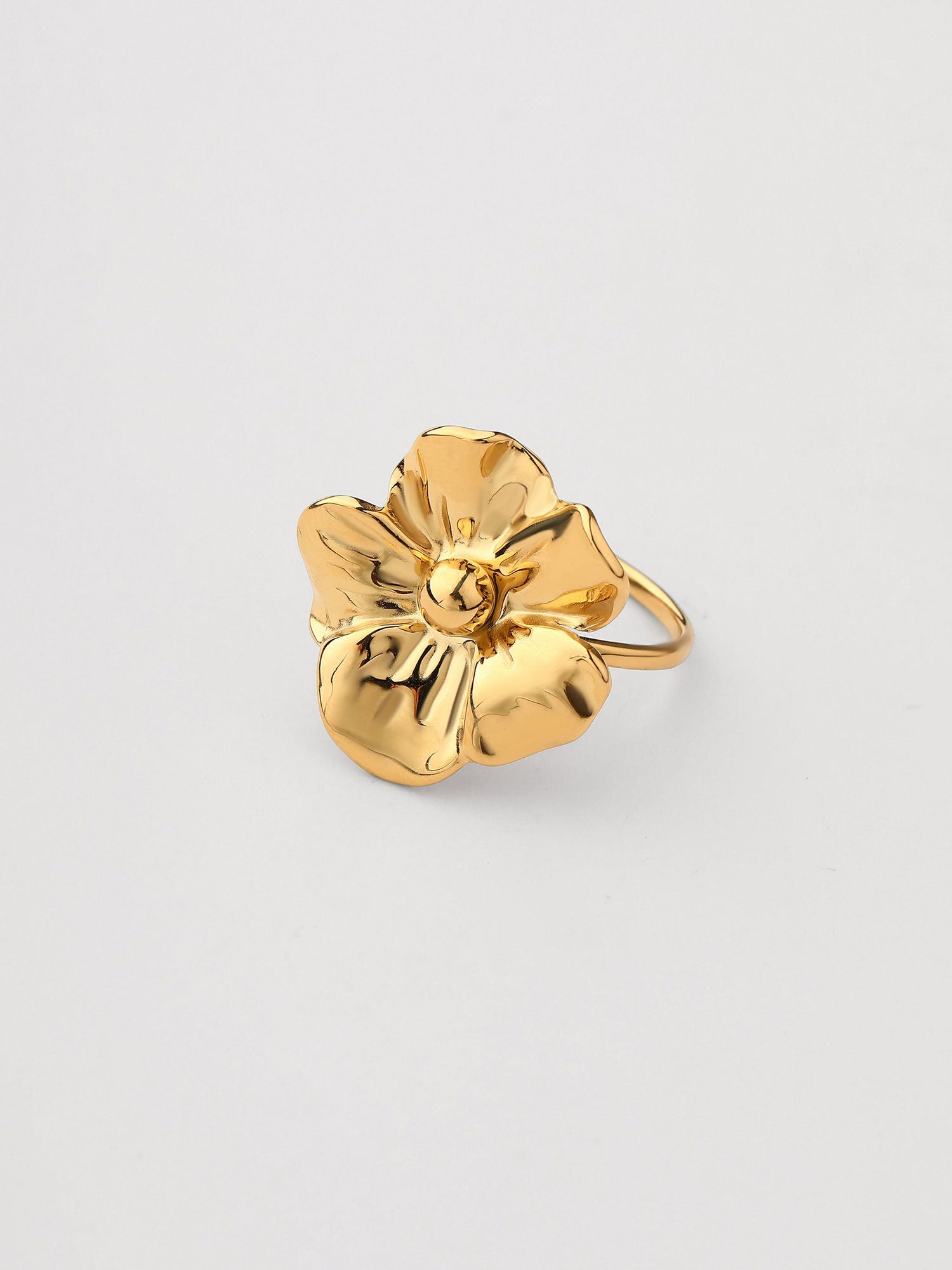 Anel Odina Dourado Ajustável Elegante Intemporal