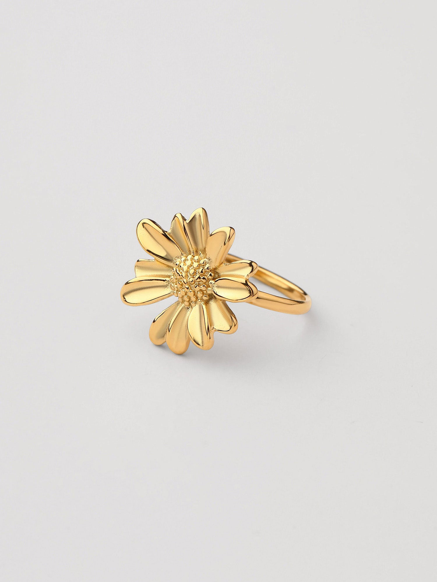 Anel Ajustável Olya Dourado Design Luminoso