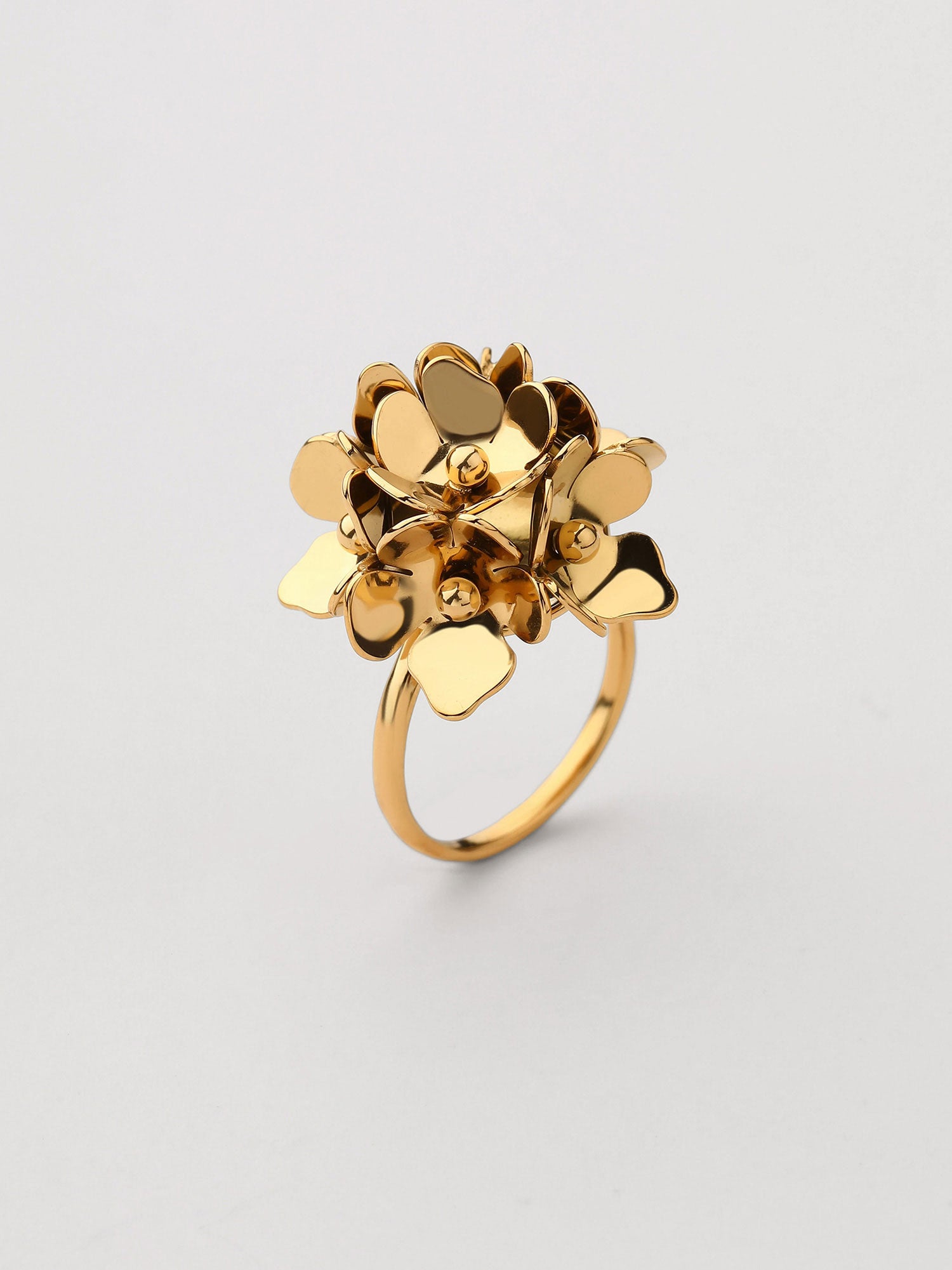 Anel Ajustável Nerea Dourado Minimal Elegante