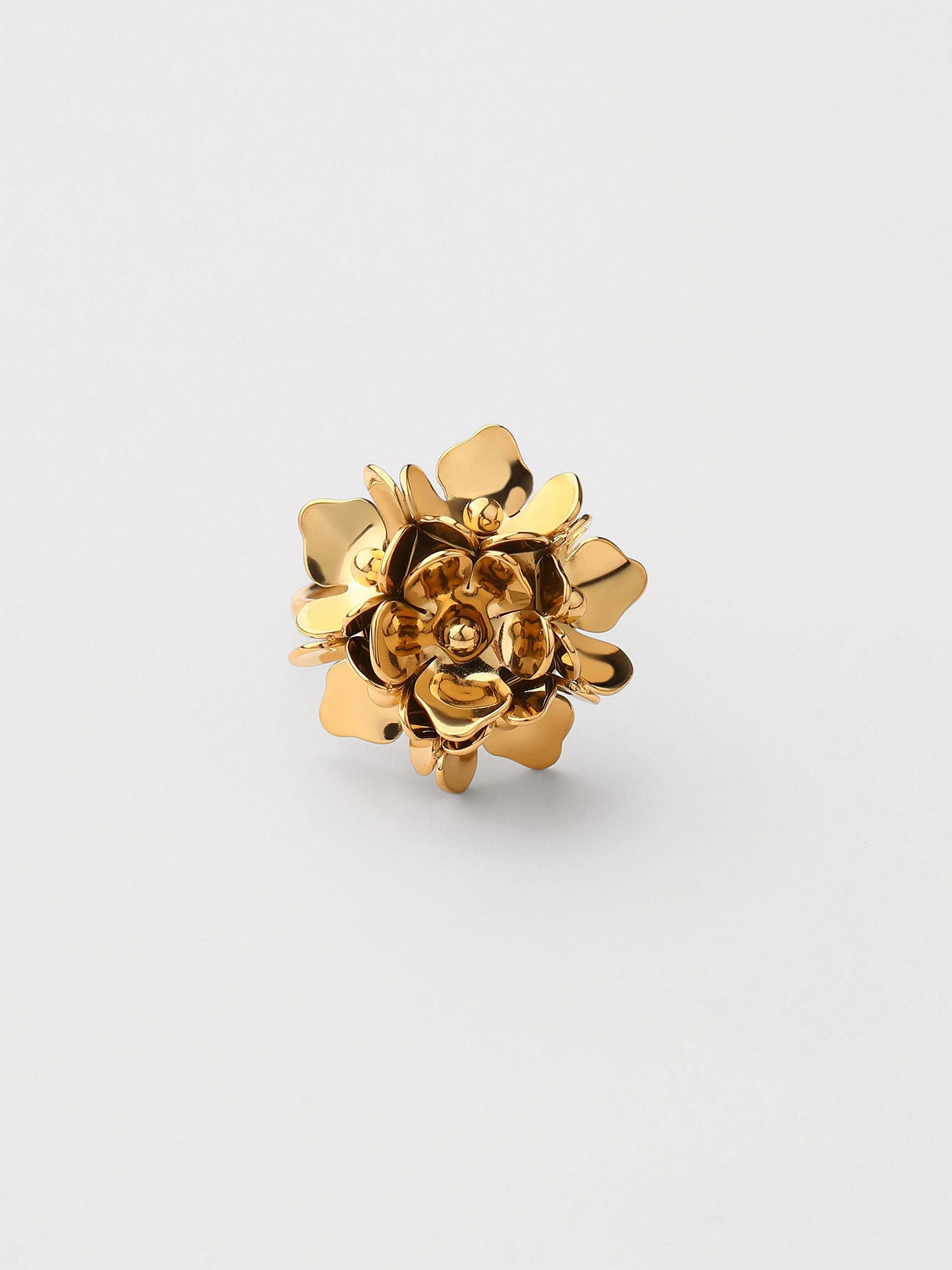 Anel Ajustável Nerea Dourado Minimal Elegante