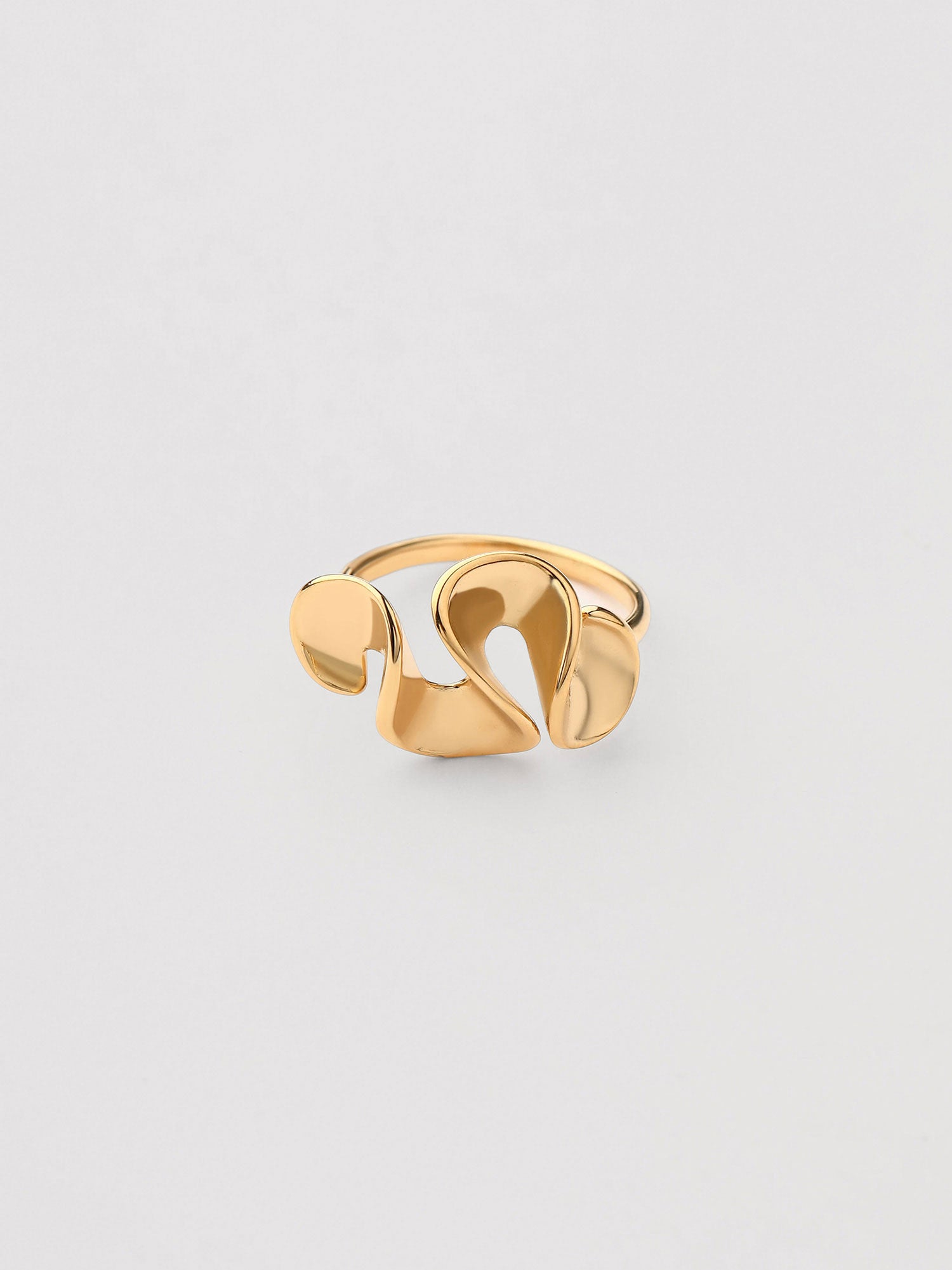 Anillo Calia Ajustable Zirconia Dorado
