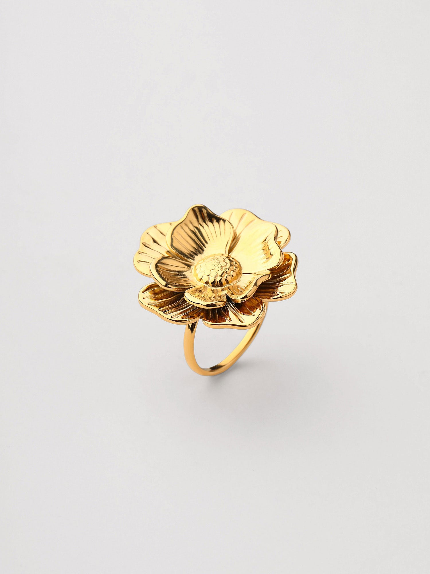 Anel Ajustável Nyra Dourado Minimal