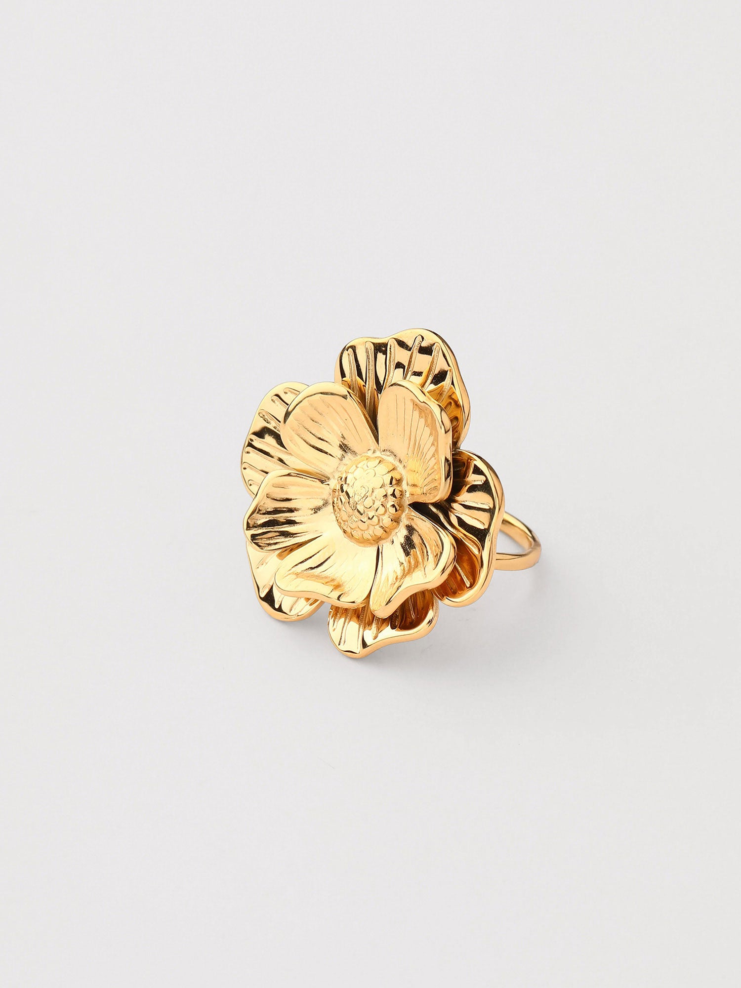 Anel Ajustável Nyra Dourado Minimal