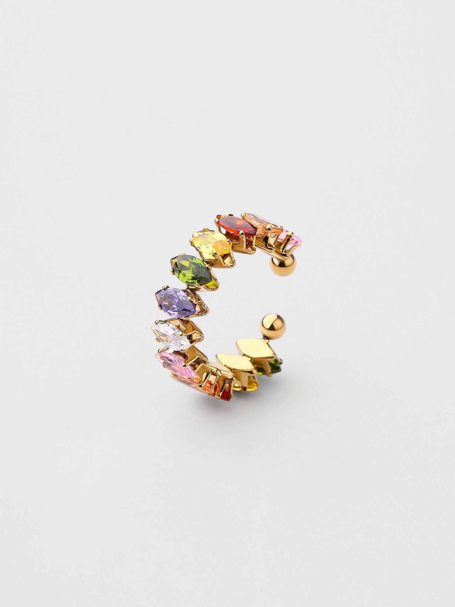 Anel Anara Ajustável Zircónia Multicolor