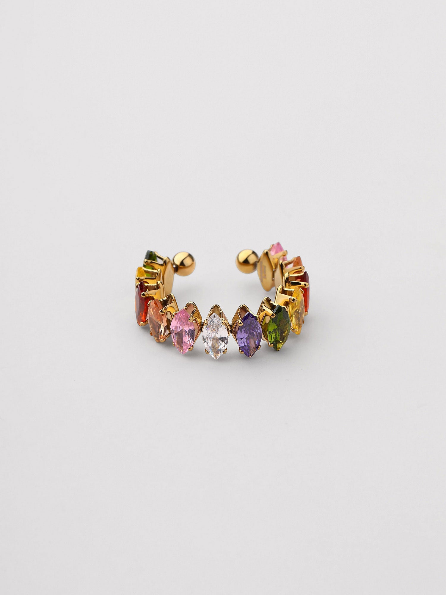 Anel Anara Ajustável Zircónia Multicolor