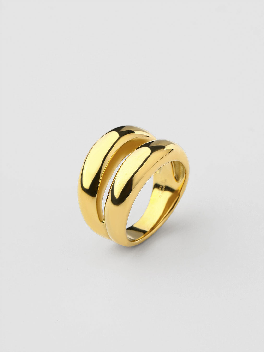 Anel Kireva Duplo Dourado