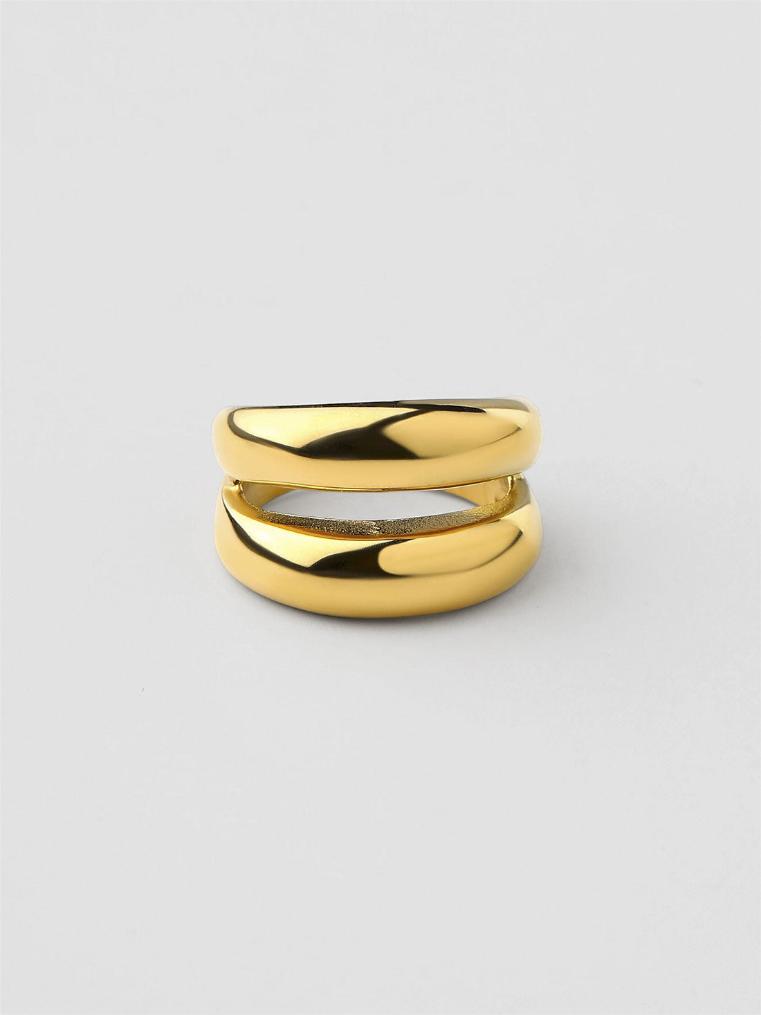Anel Kireva Duplo Dourado
