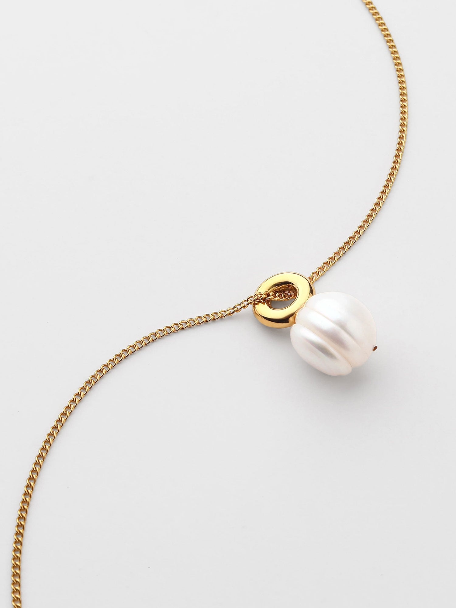 Colar colgante com pérola Dourado