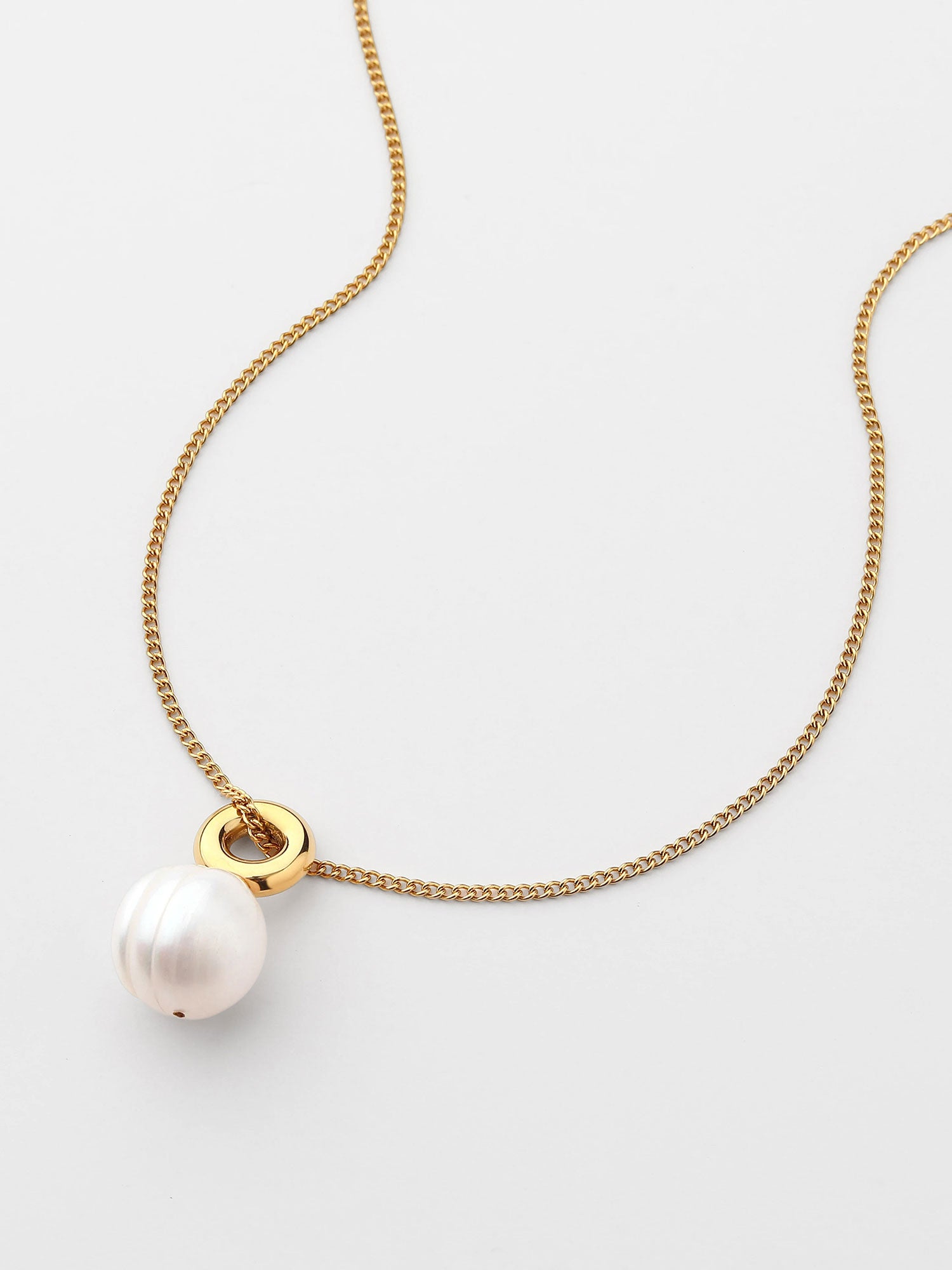 Colar colgante com pérola Dourado