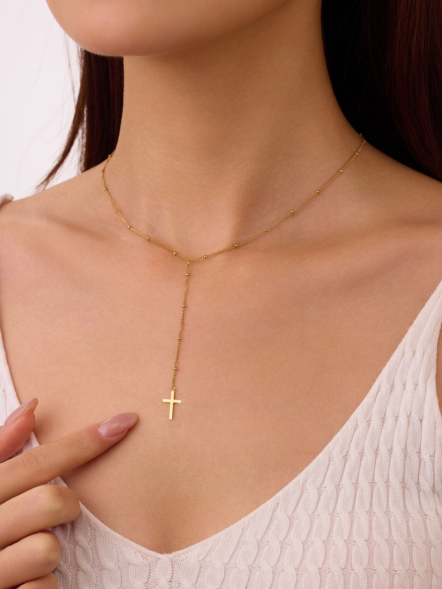Colar Pendente Cruz Dourado