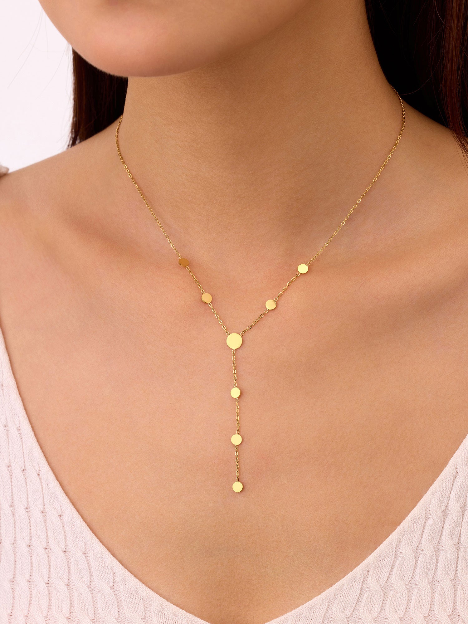 Colar longo aço inoxidável Dourado