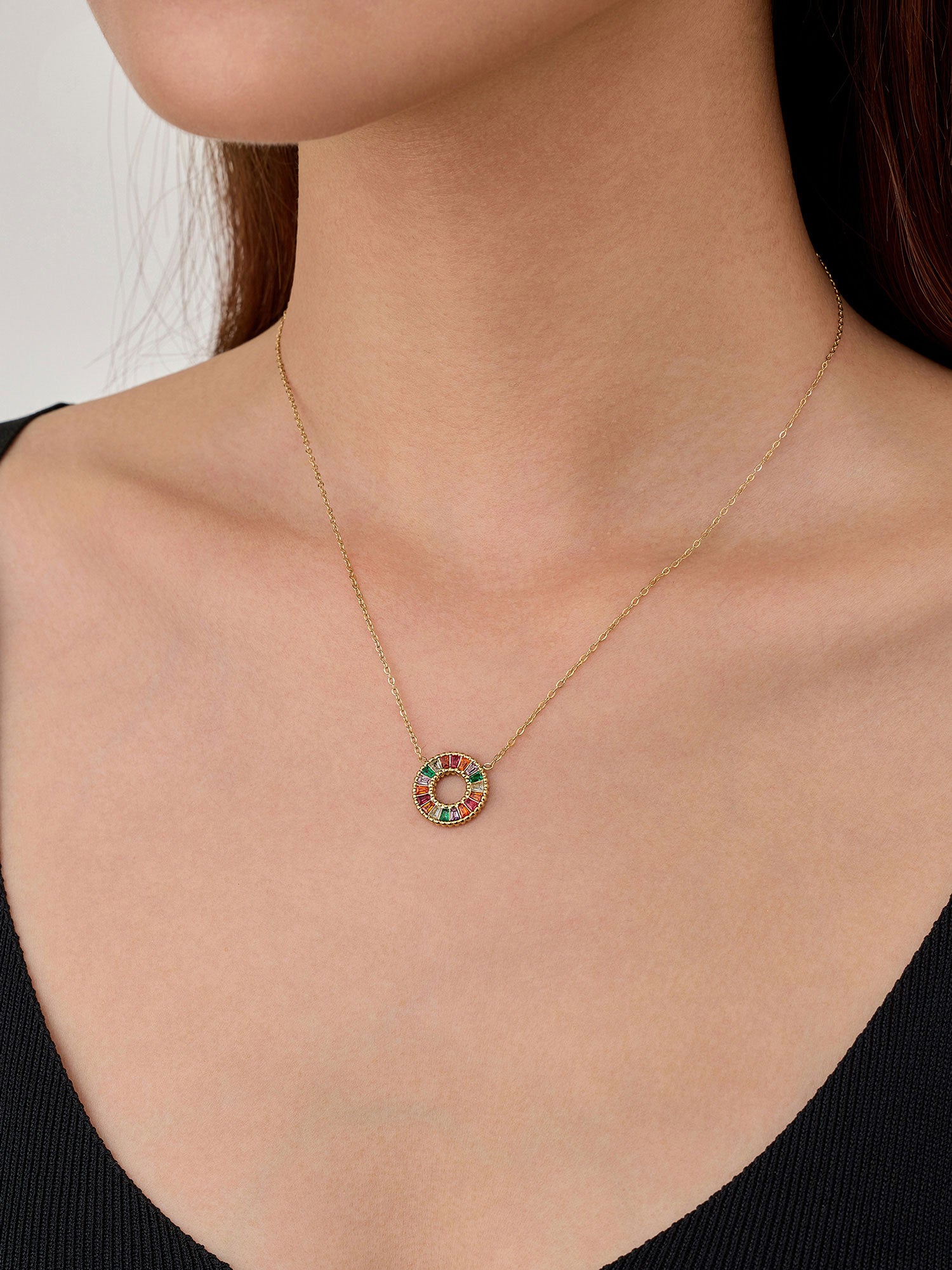 Colar Zira dourado multicolor