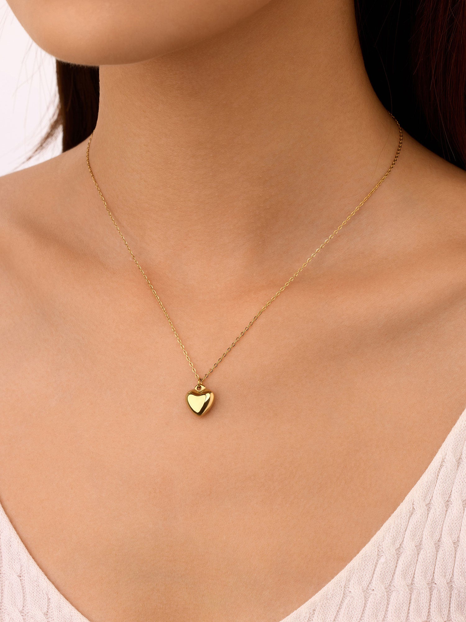 Colar figura coração Dourado