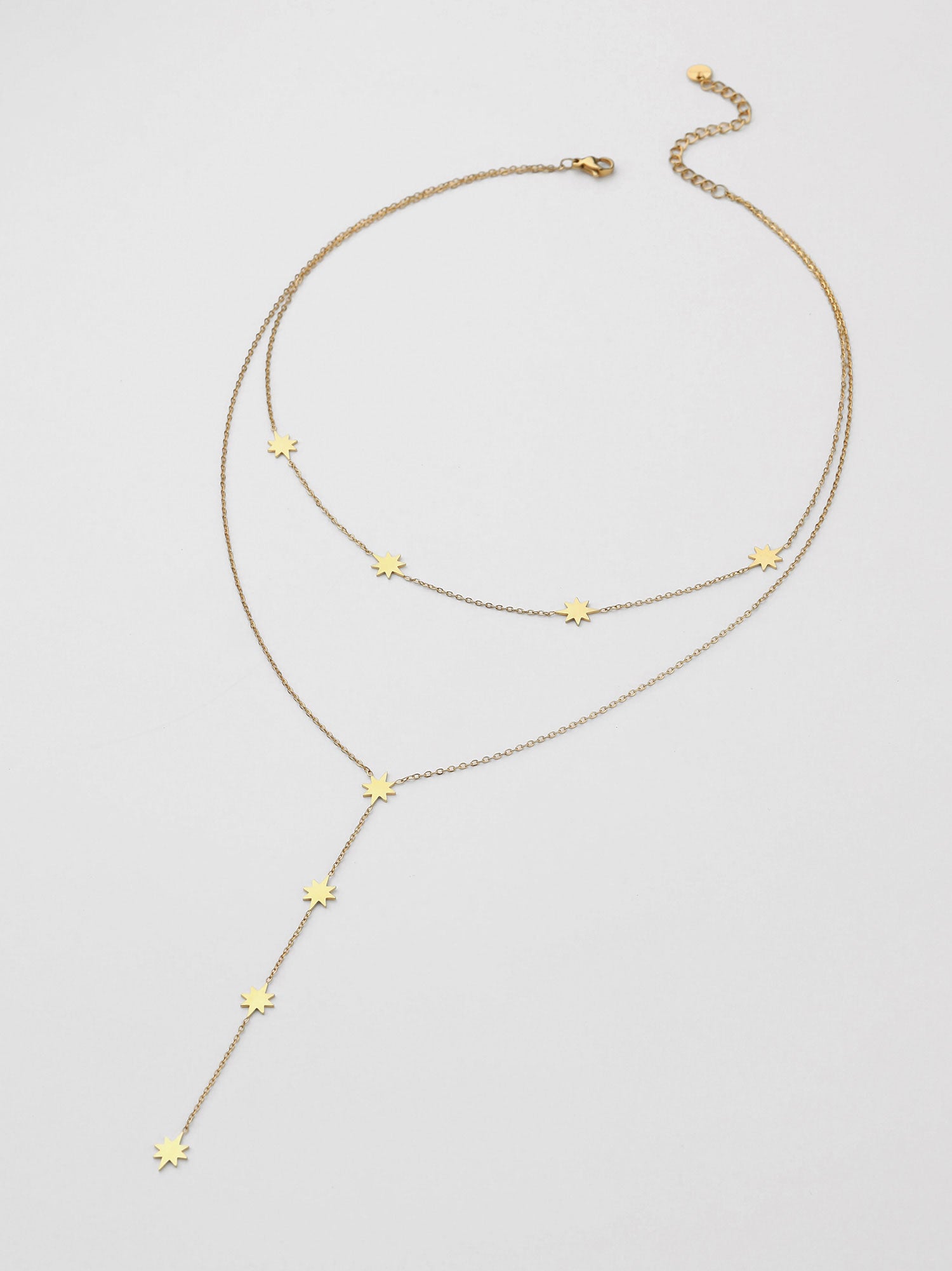 Colar Ineza Forma Y Zircónias Dourado