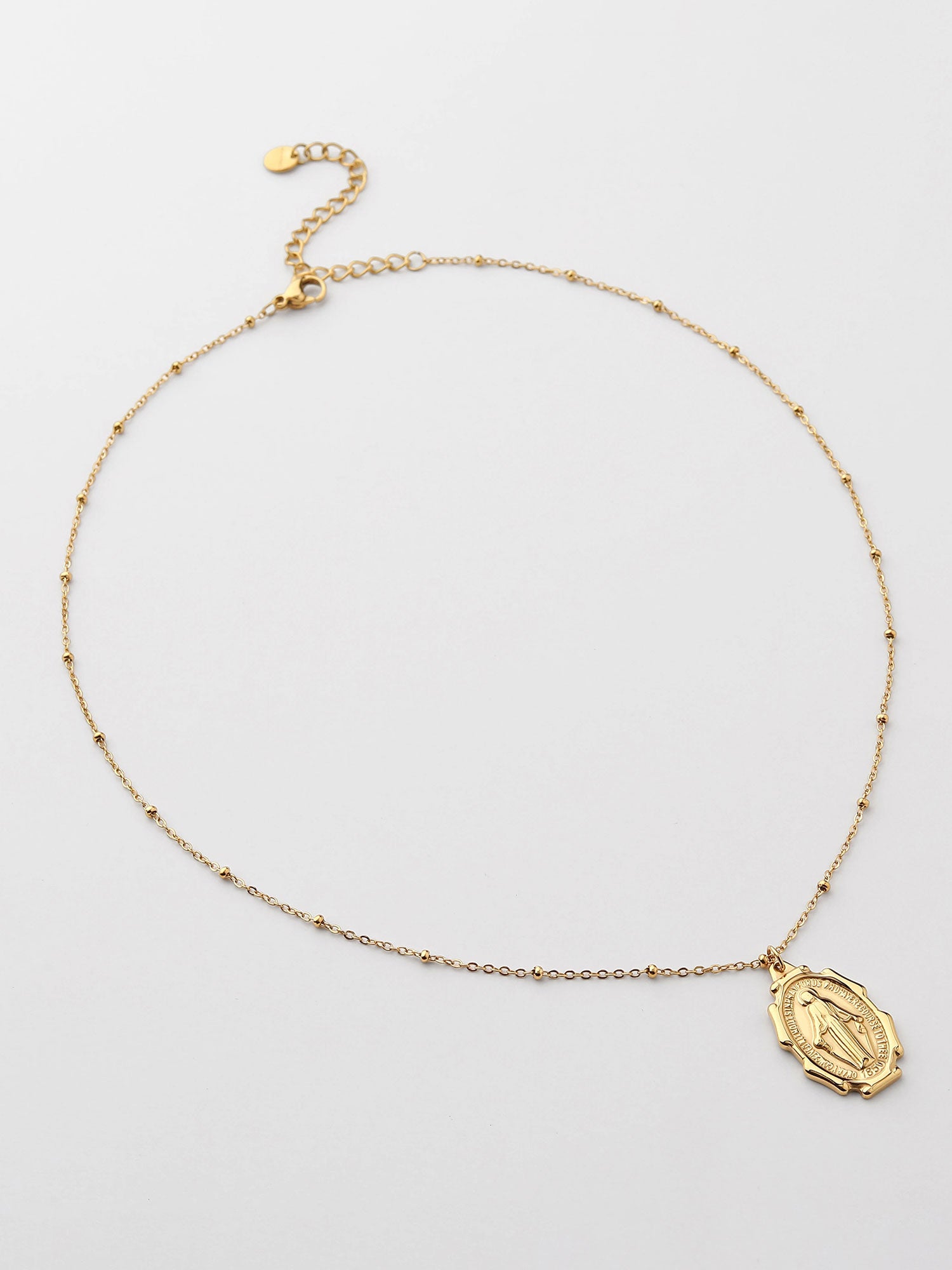 Colar Medalla María Dourado