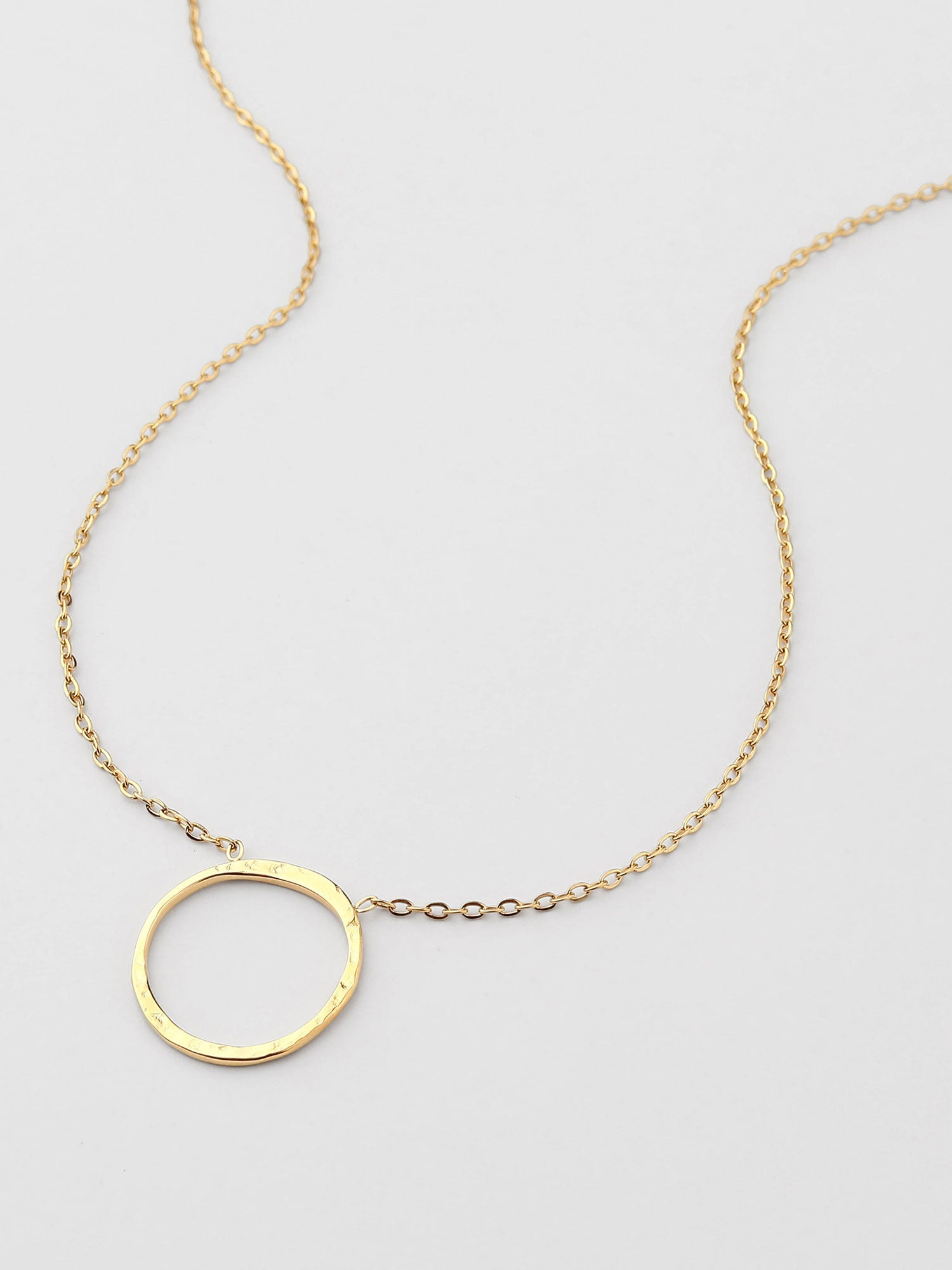 Colar círculo aço inoxidável Dourado