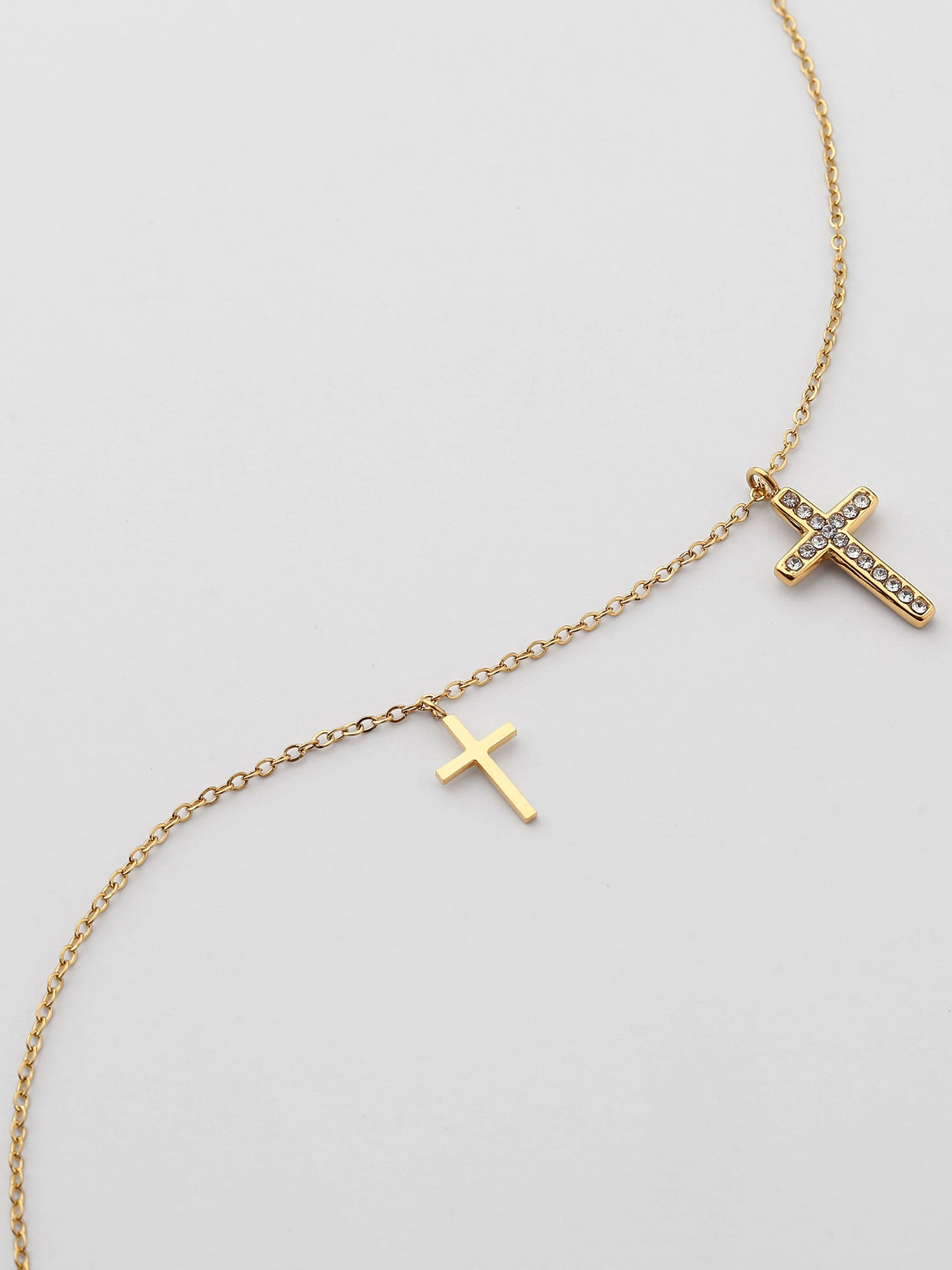 Colar Múltiplas Cruces Dourado