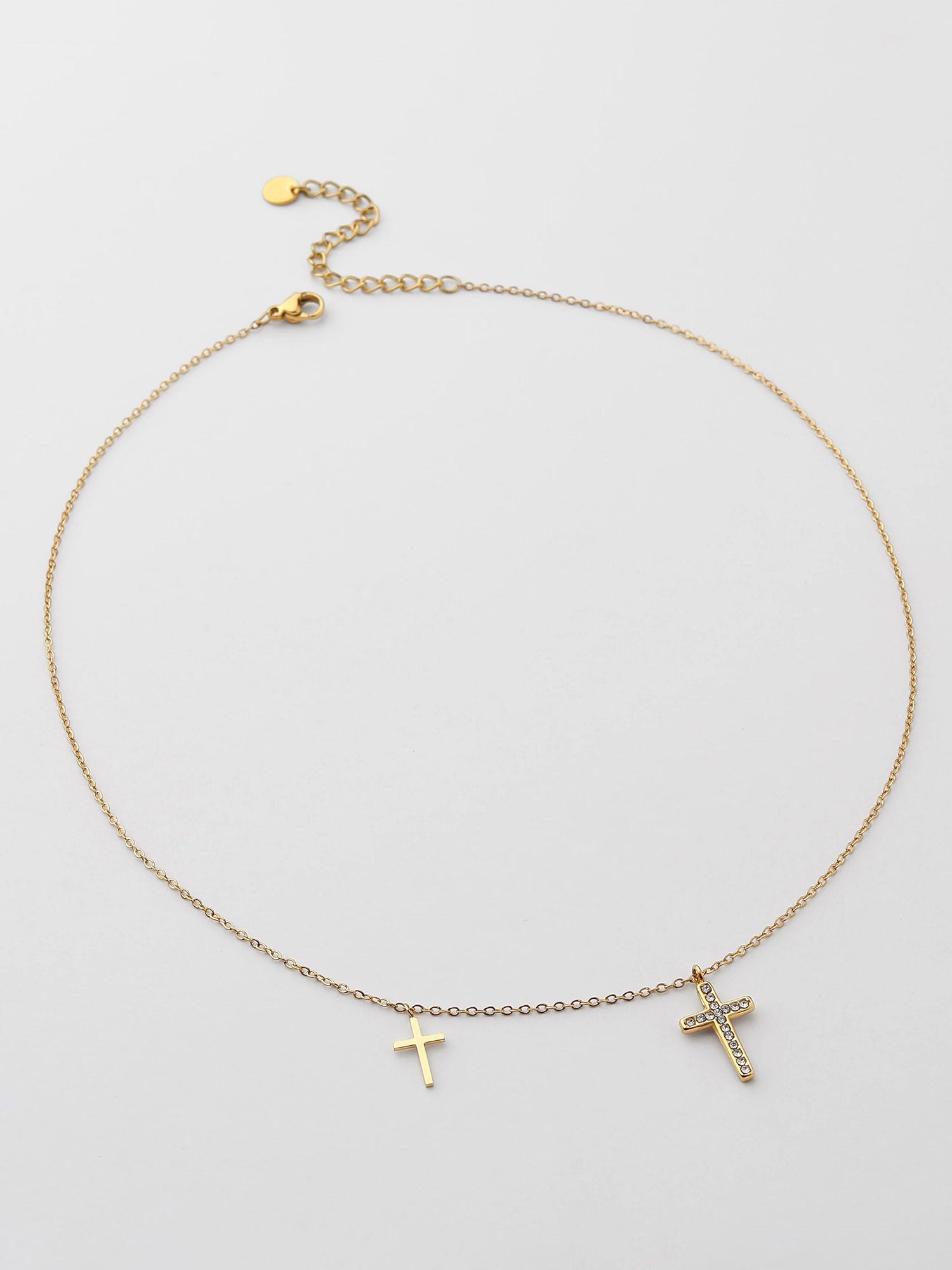 Colar Múltiplas Cruces Dourado