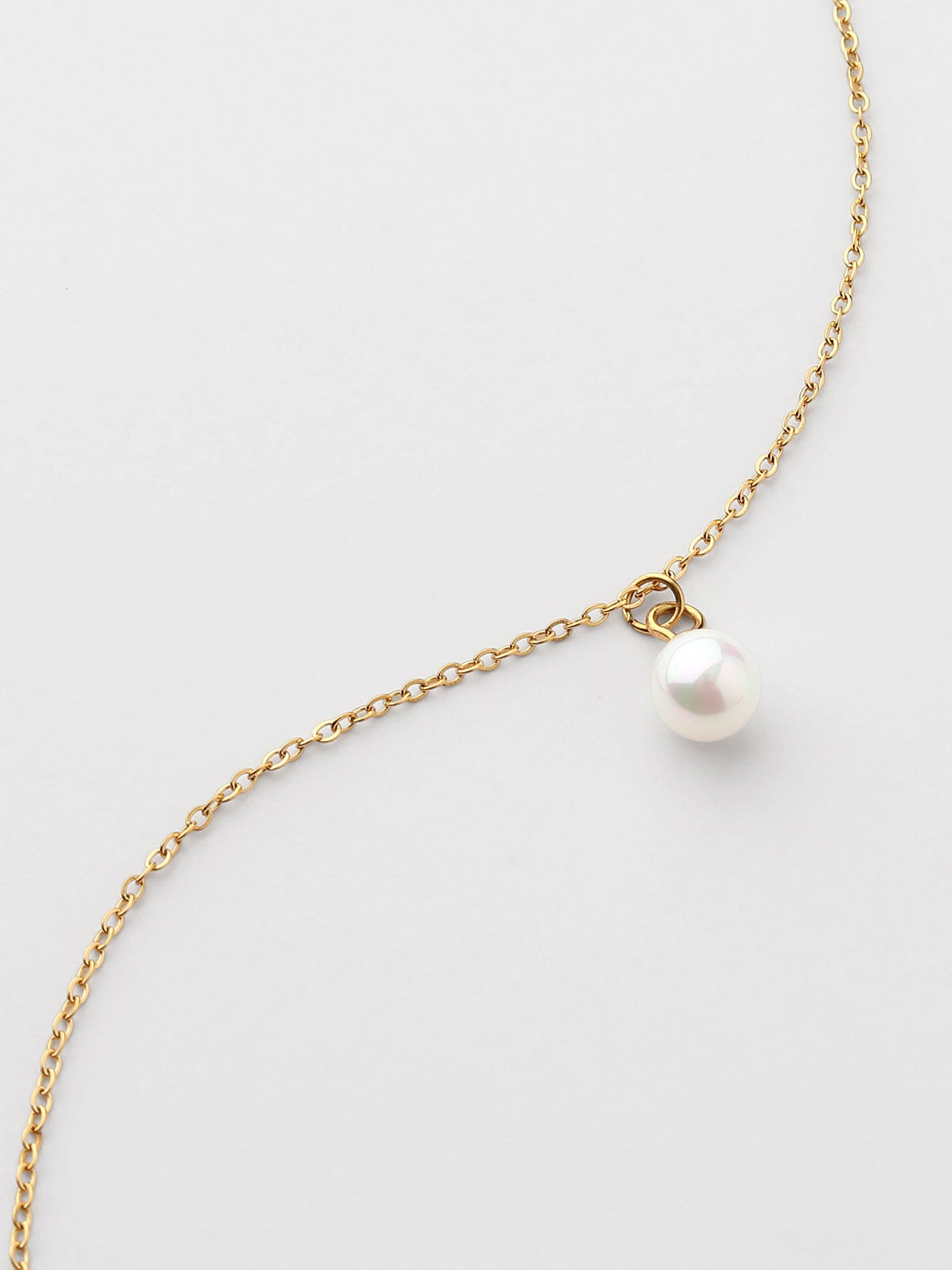 Colar pérola Natural Dourado