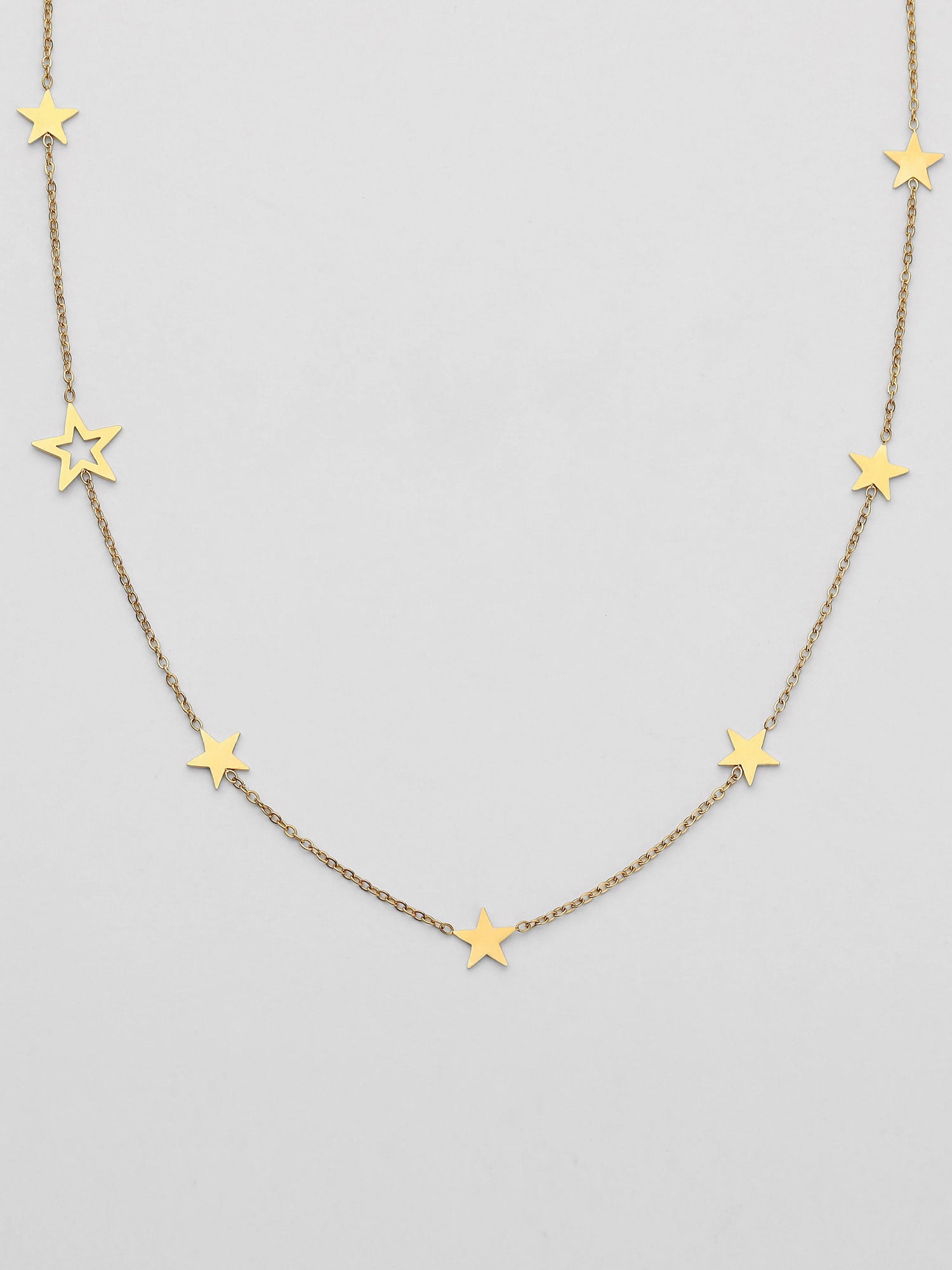 Colar Galya Estrelas Dourado Pendente