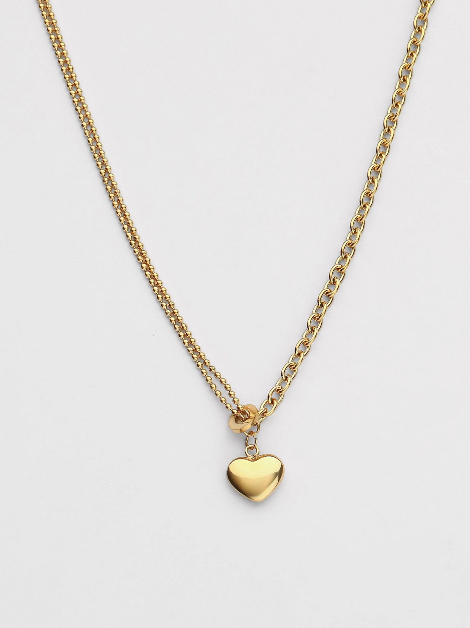 Colar Corae Corrente Coração Dourado