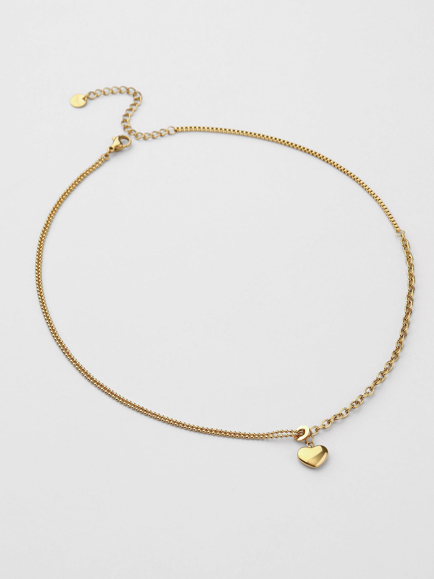 Colar Corae Corrente Coração Dourado